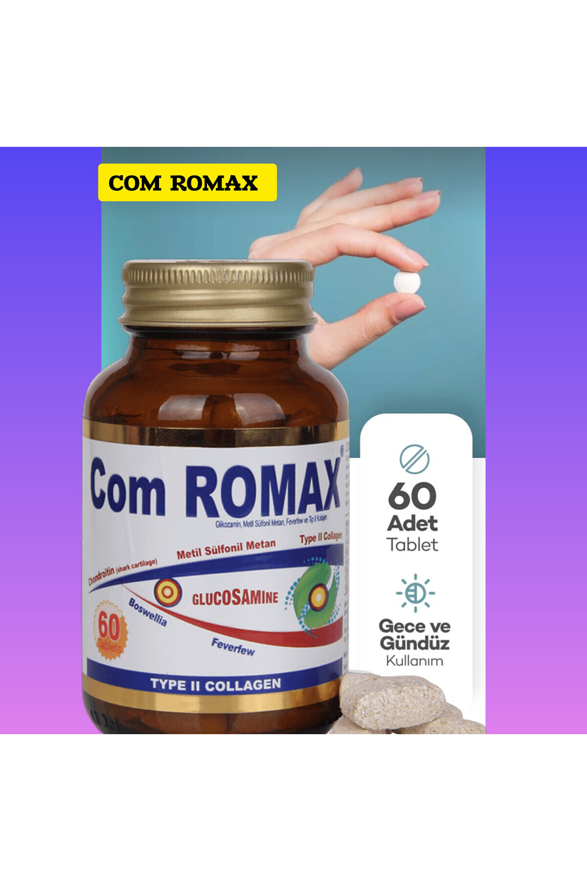 Com Romax 60 Tablet Type Iı Collagen - Fiyatı, Yorumları