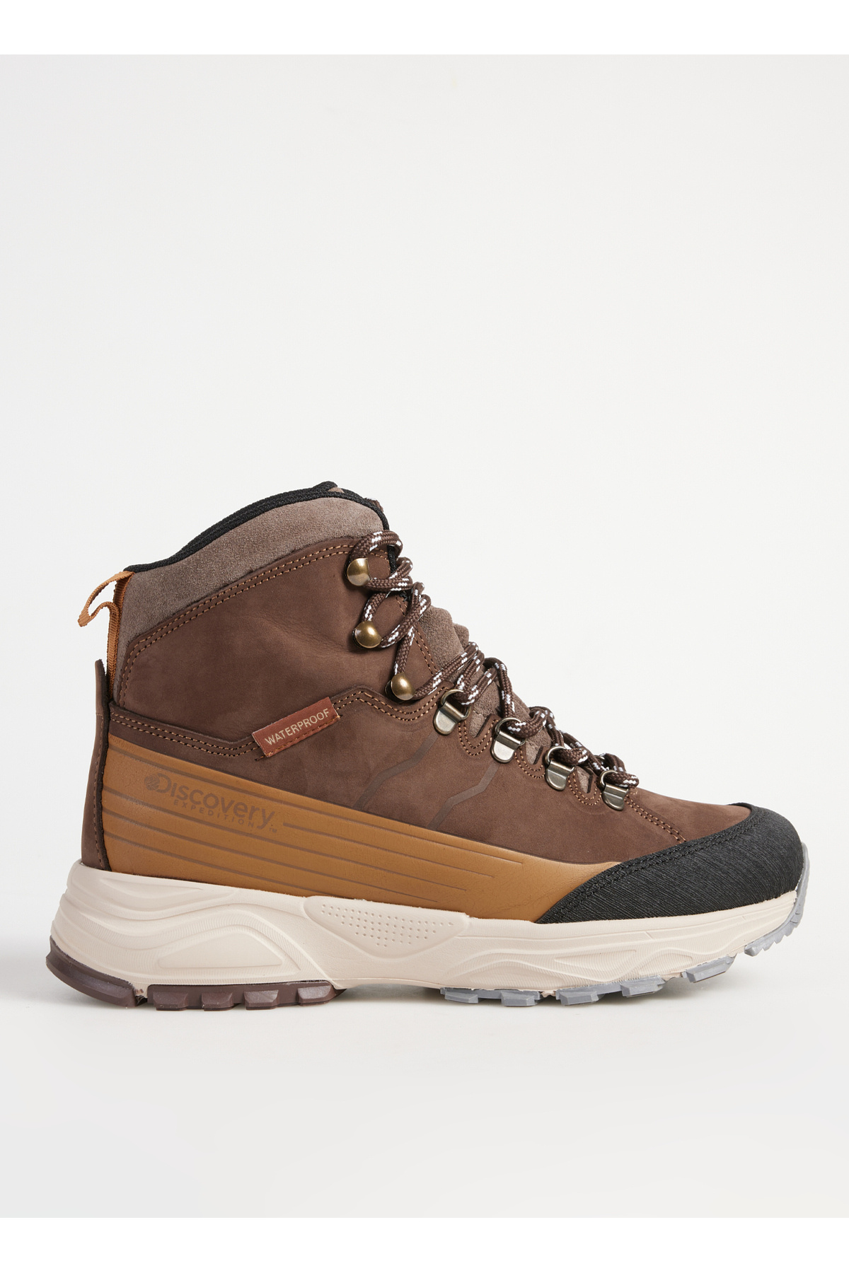 دیسکاوری اکسپدیشن چکمه‌های چرمی مردانه قهوه‌ای مخصوص فضای باز DIDA-TOBIAS