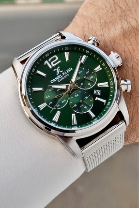 Daniel Klein Kadranı Yeşil Kordonu Gri Renk Ayarlanabilir Kordonlu 43 Mm Fonk...