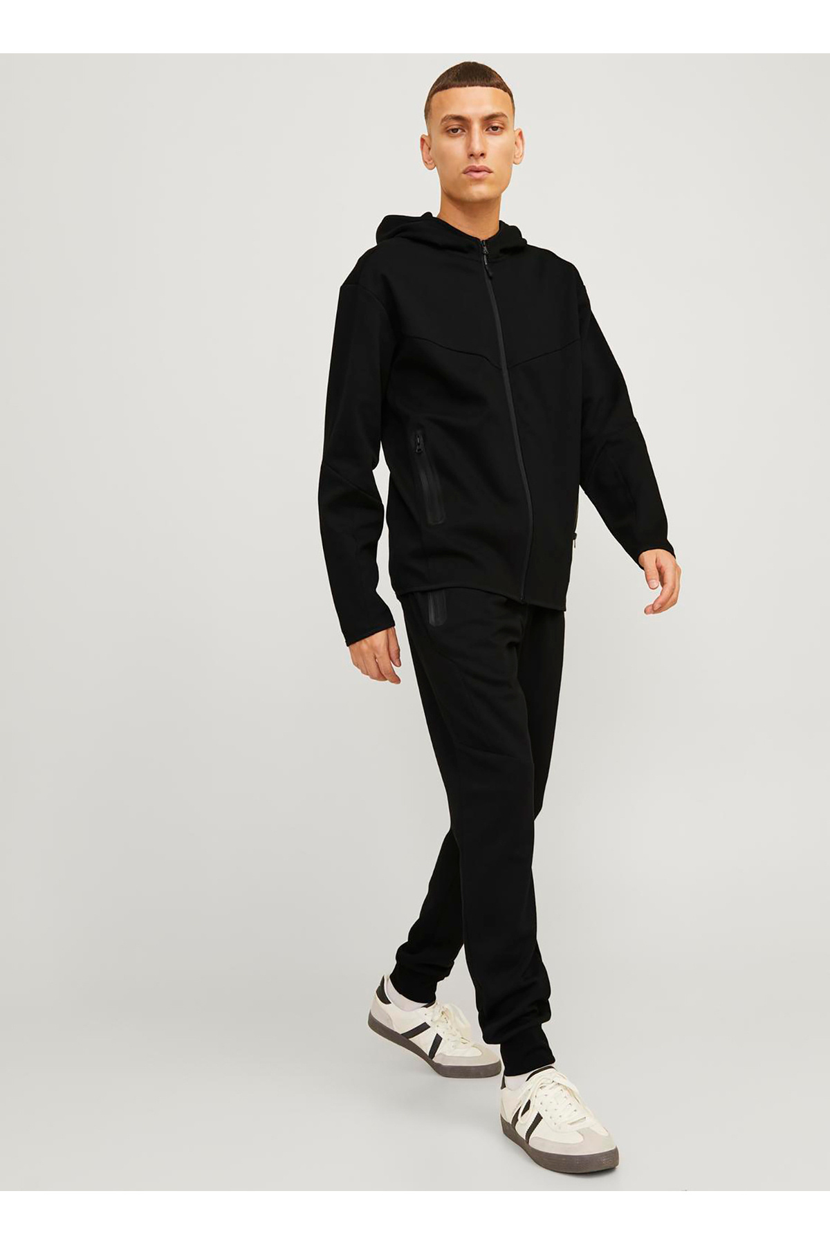 جک اند جونز کفش ورزشی مردانه مشکی باریک 12261991_JPSTWILL FUSION SWEAT PANT