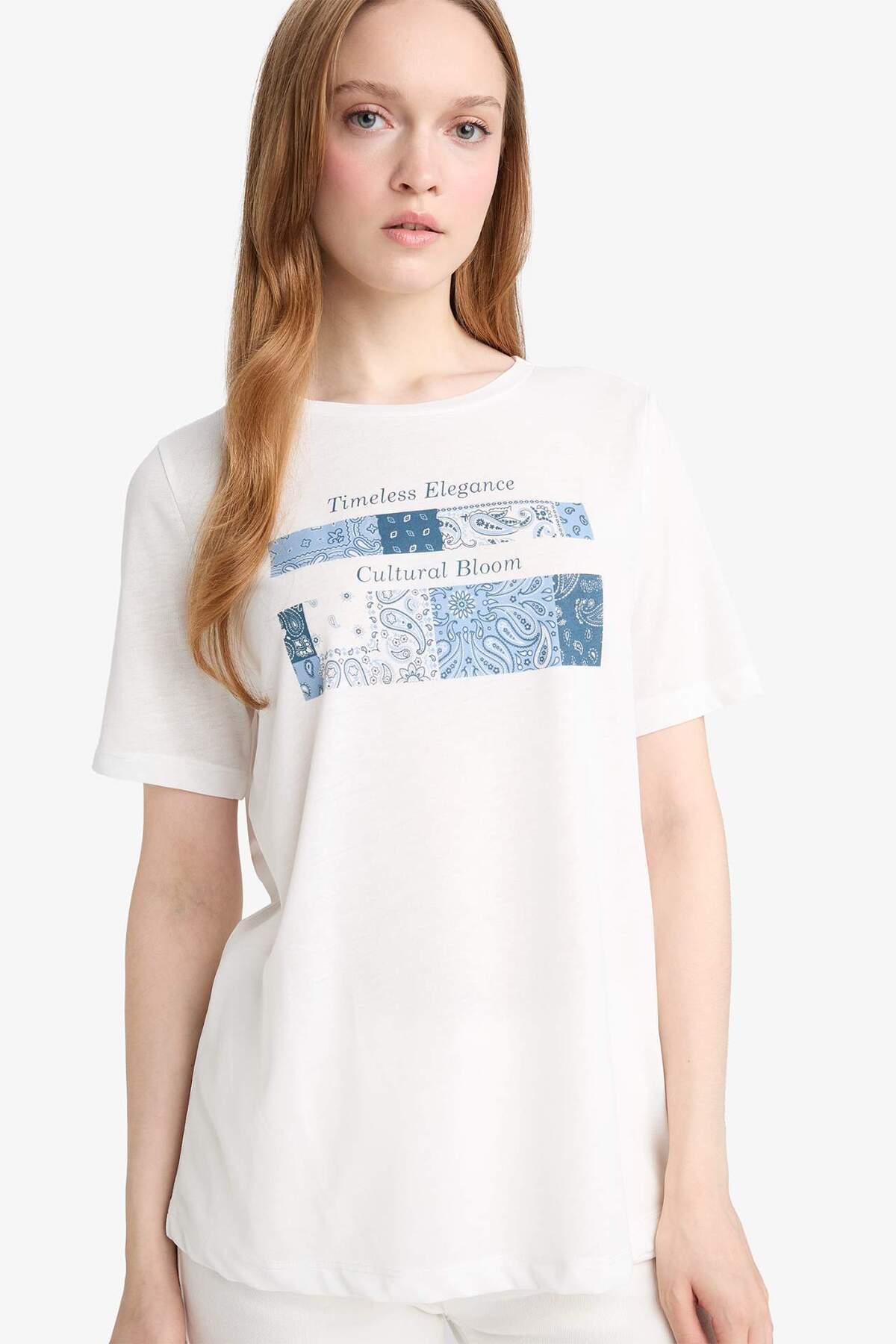 DeFacto Regular Fit Bisiklet Yaka Kısa Kollu Tişört G0427AX25AU