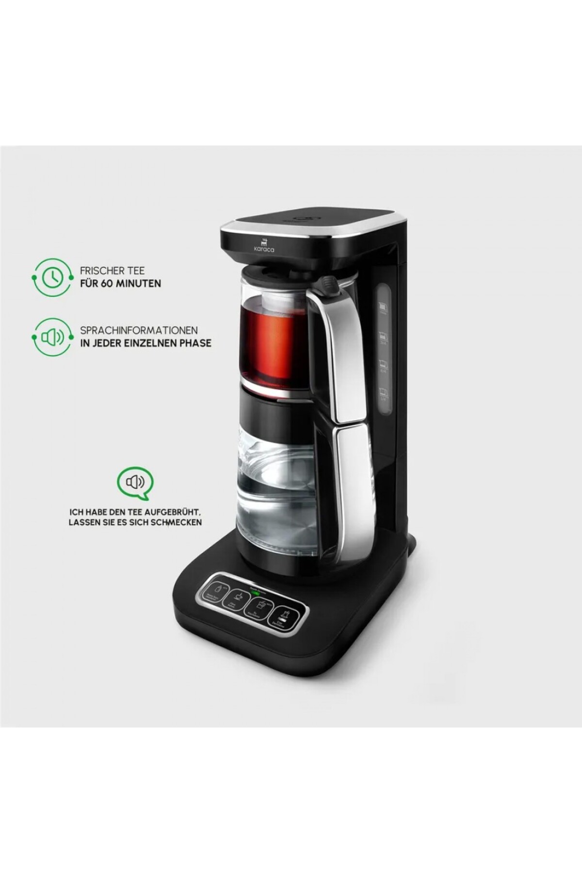 Teaysiver Robotea Pro 4 in 1 sprechende automatische Glas-Tee- und Filterkaffee Brühmaschine