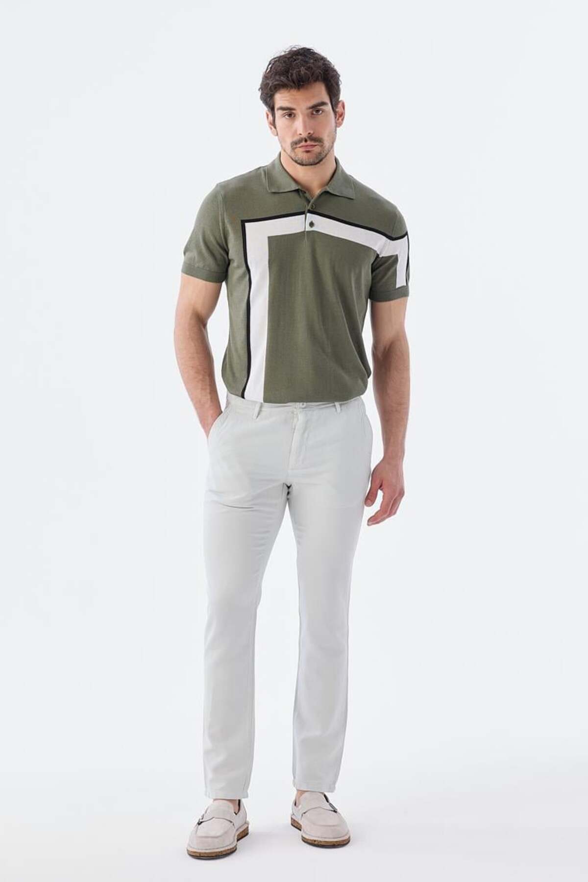 جاکامن شلوار جیبی پنبه ای طوسی Comfort Fit