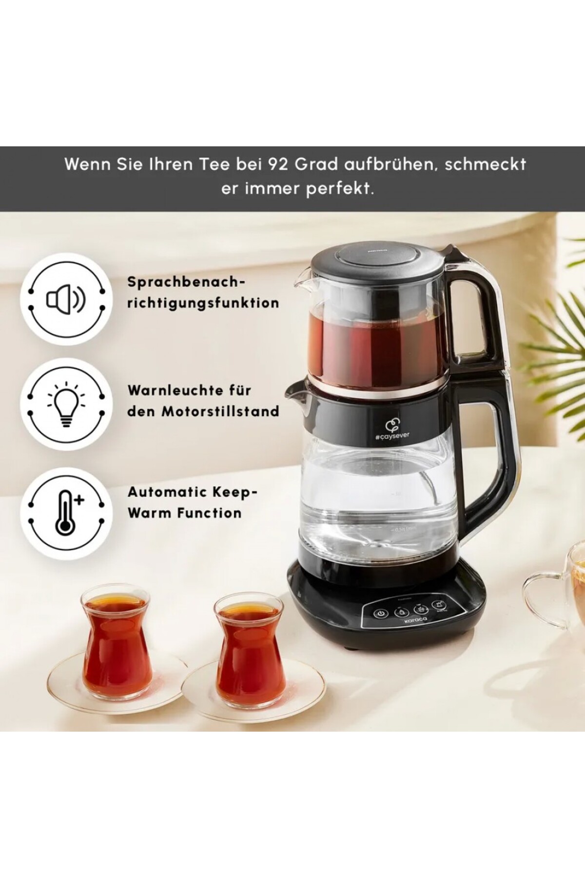 Caysever Maschine, Stahl, Chrome 1700 W, BPA-frei, 0,8 Lt