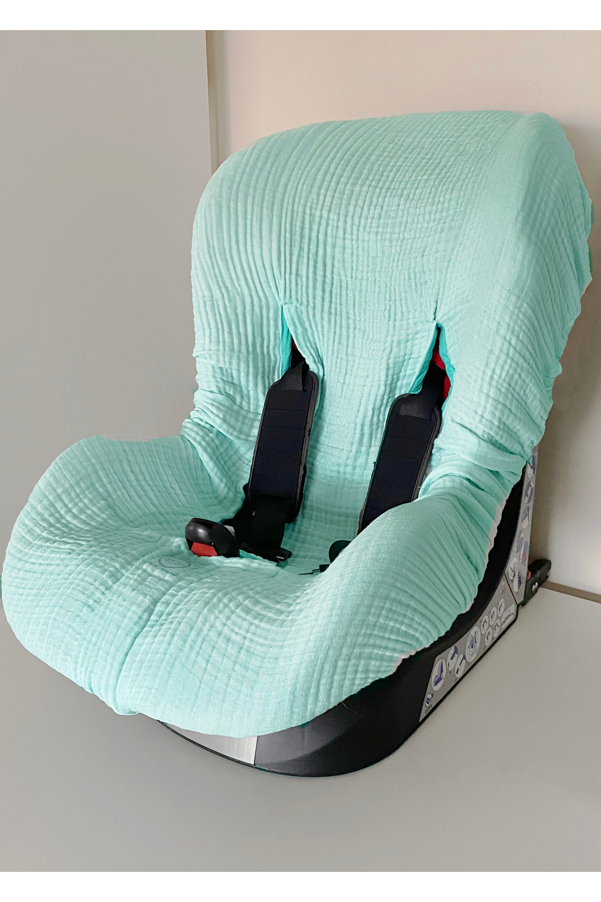 Joyous Mom Kids 4 Katlı Müslin Bebek Oto Koltuk Kılıfı Lastikli %100 Pamuk Organik Oto Koltuk Kılıfı fotoğrafı 3 (önizleme)
