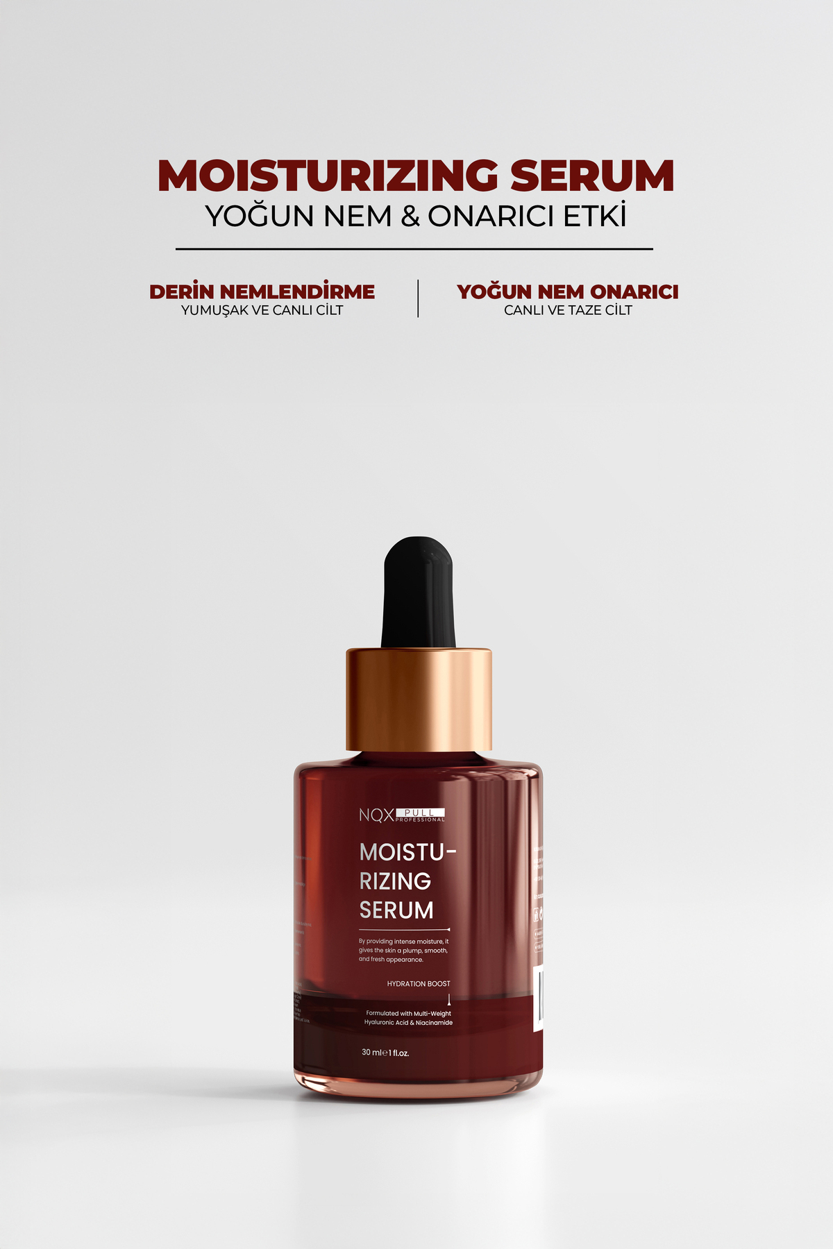 NQX PULL Moısturızıng Serum Nemlendirici & Canlandırıcı Gözenek Sıkılaştırıcı Yoğun Nem Bomba Serum 30 ml — CVS44
