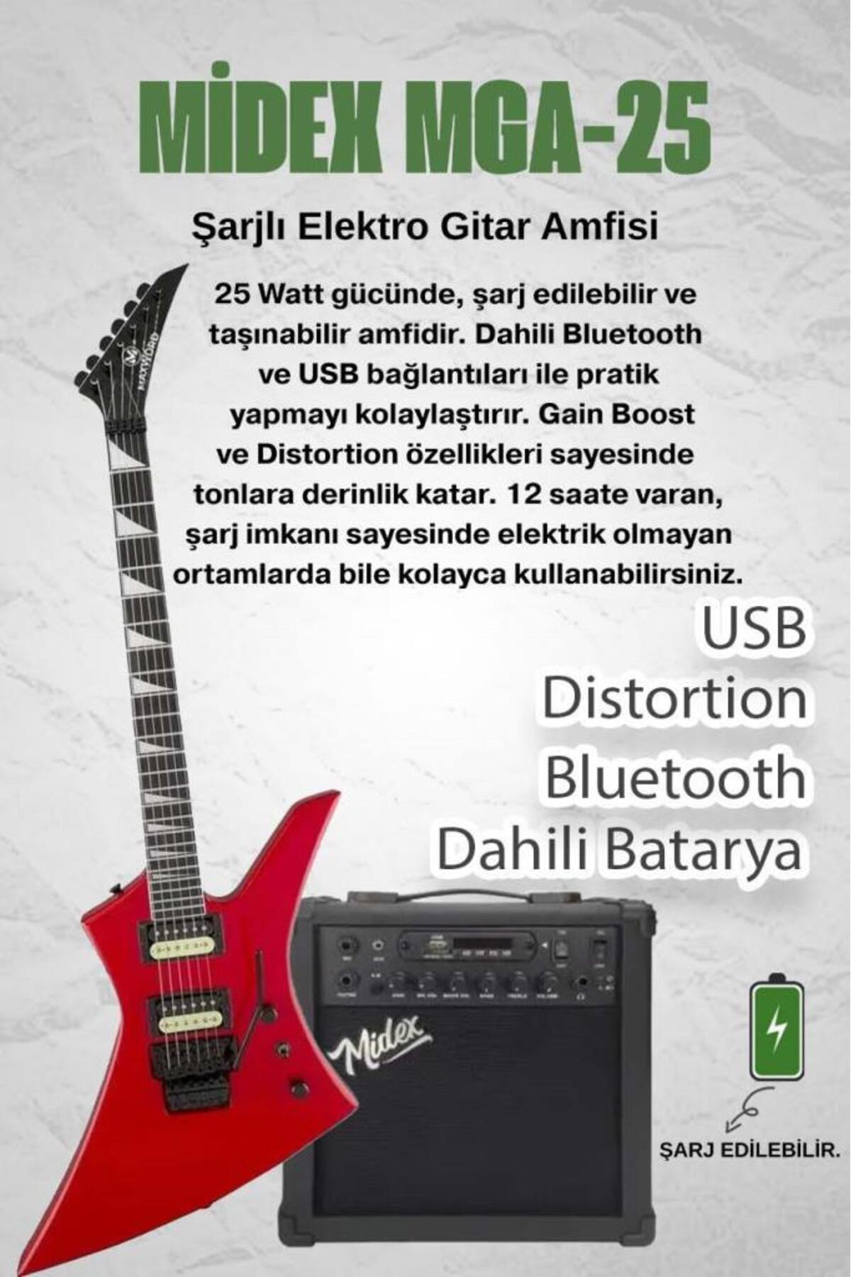 Maxword DG-34RD-25AMP Kelly Kasa Floyde Rose 2x Zebra HH Manyetik