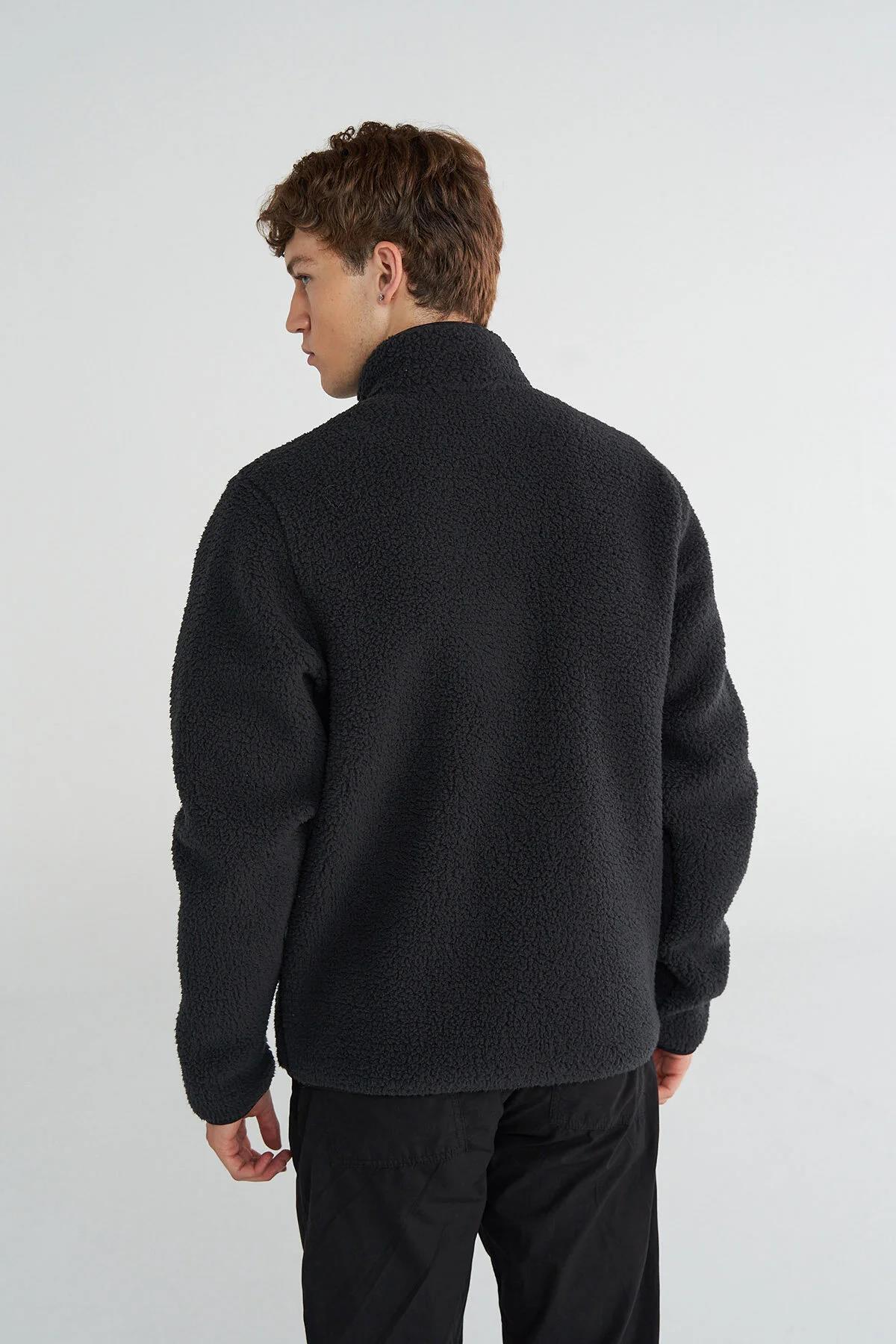 hummel HMLARTHUR SHERPA ZIP JACKET ERKEK FERMUARLI CEKET görsel 2