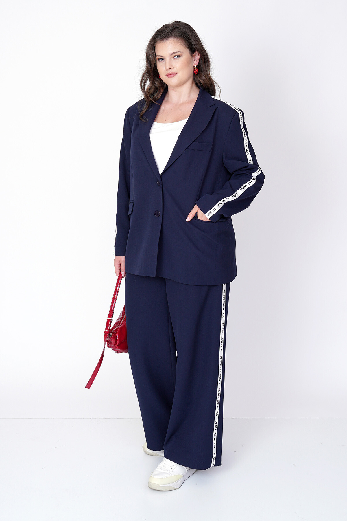 Büyük Moda  YANI ŞERİT DETAYLI BLAZER CEKET - Görsel 8