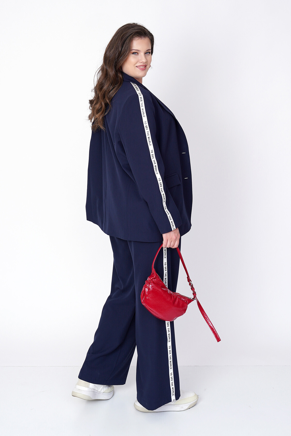 Büyük Moda  YANI ŞERİT DETAYLI BLAZER CEKET - Görsel 7