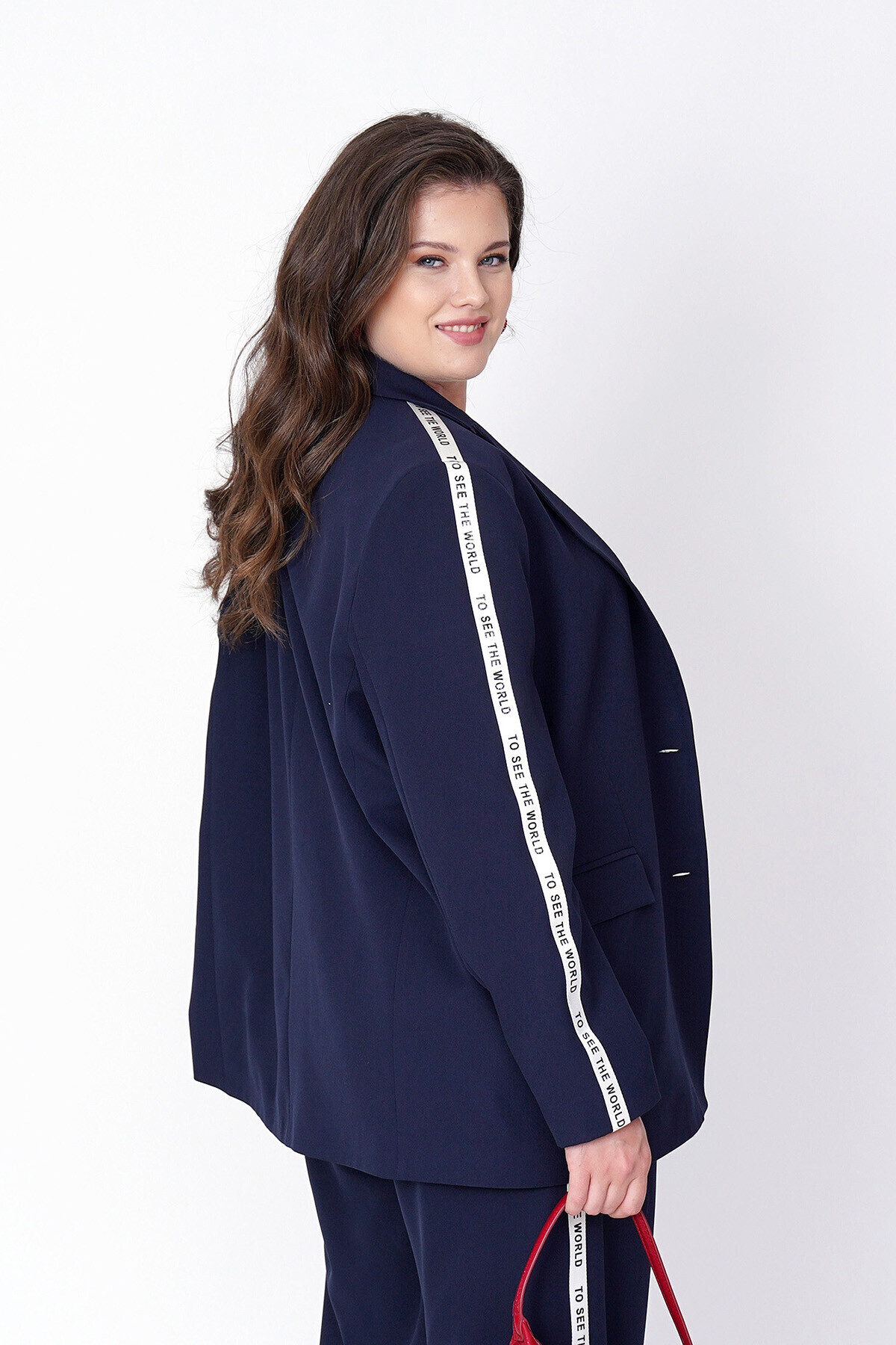 Büyük Moda  YANI ŞERİT DETAYLI BLAZER CEKET - Görsel 3