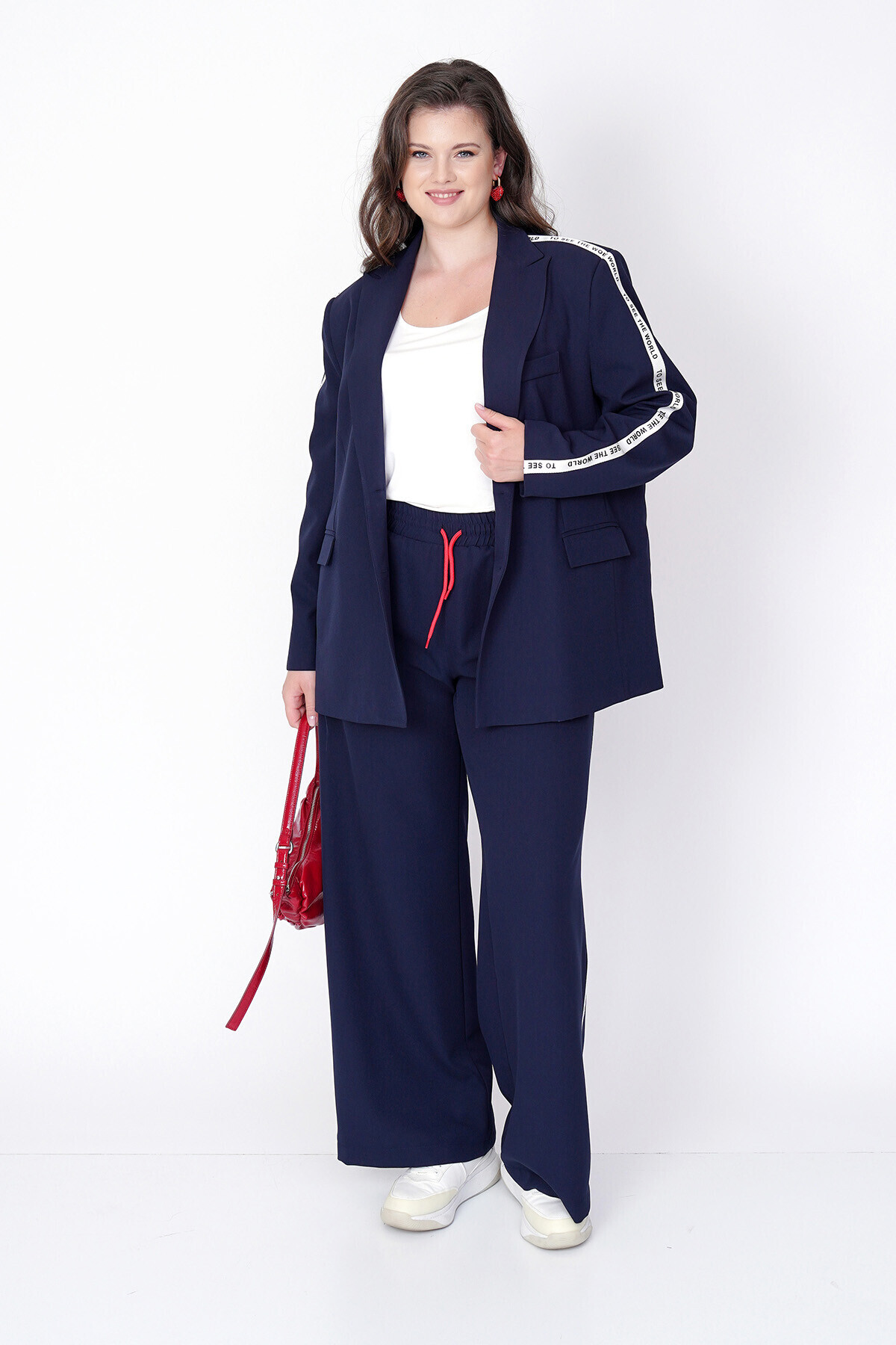 Büyük Moda  YANI ŞERİT DETAYLI BLAZER CEKET - Görsel 4