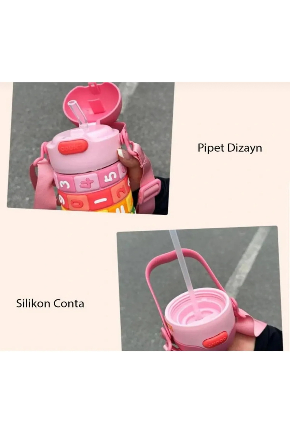 CNSZ Paslanmaz Çelik Korumalı Suluk 500ml Çocuk Termosu 6/12 Isı Yalıtımlı fotoğrafı 2 (önizleme)