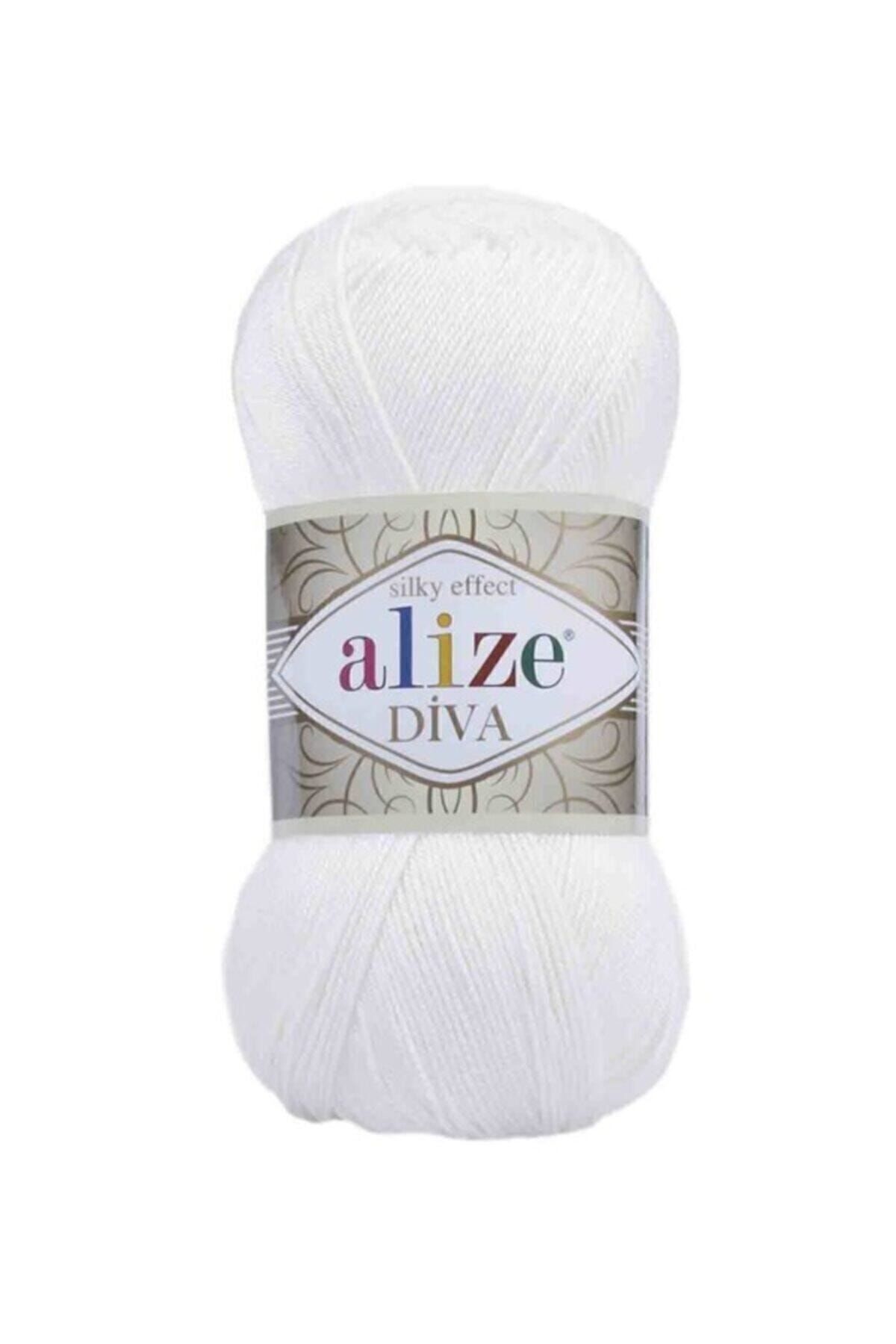 Diva Mercerized Thin Rope Summer Bikini Bustier Blouse Knitting Yarn Knitting Crop Models 55 White
