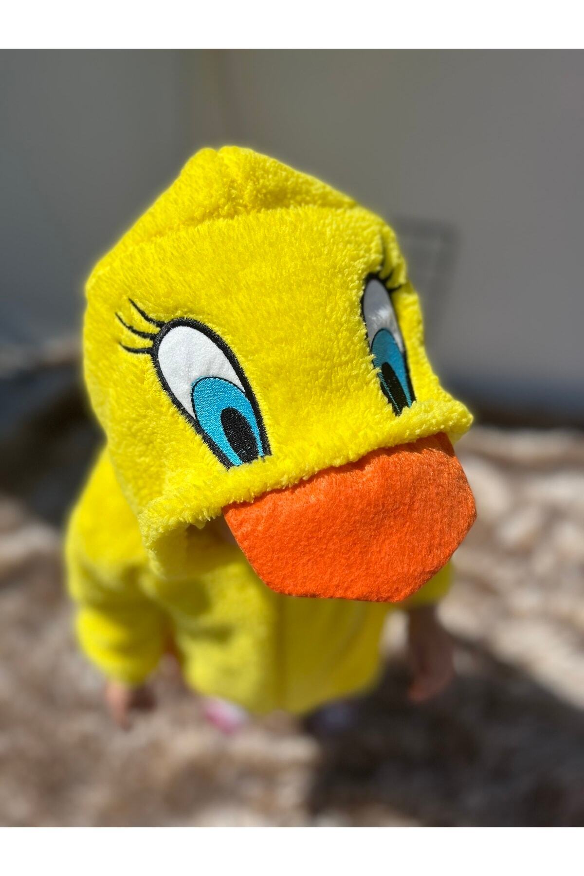 Minizade Welsoft Peluş Unisex Fermuarlı Kışlık Ördek Bebek Uyku Tulumu fotoğrafı 6 (önizleme)