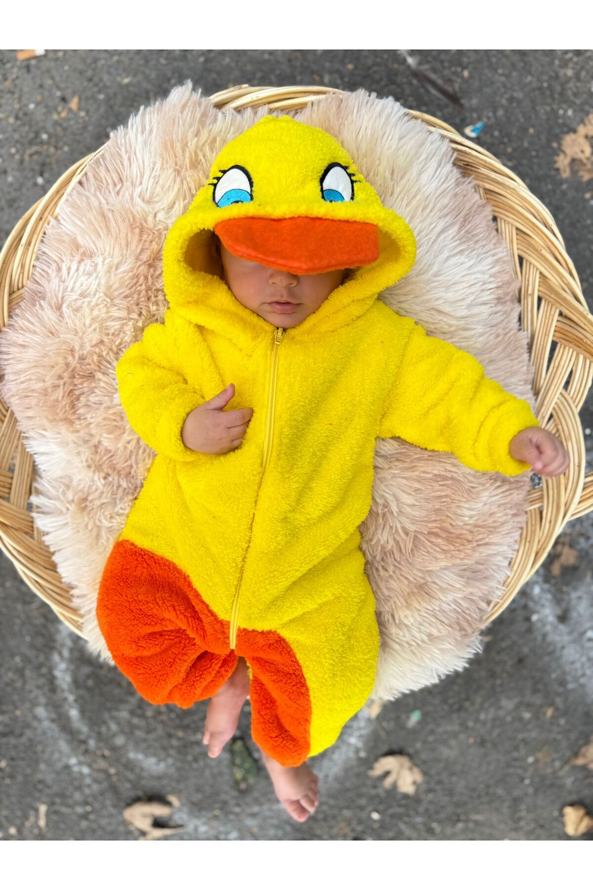Minizade Welsoft Peluş Unisex Fermuarlı Kışlık Ördek Bebek Uyku Tulumu fotoğrafı 2 (önizleme)