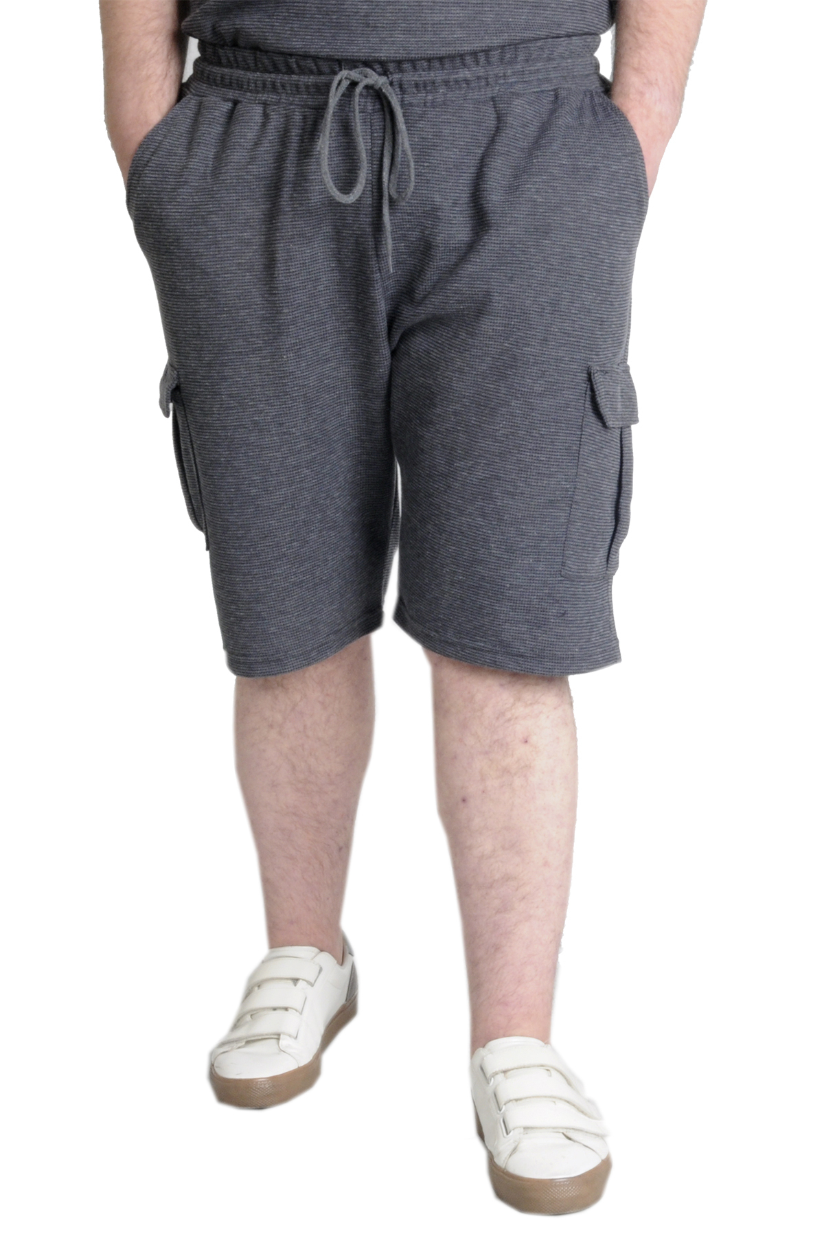 Mode Xl Plus Size Men's Shorts Cargo Pocket Waffle 23500 Antramelang