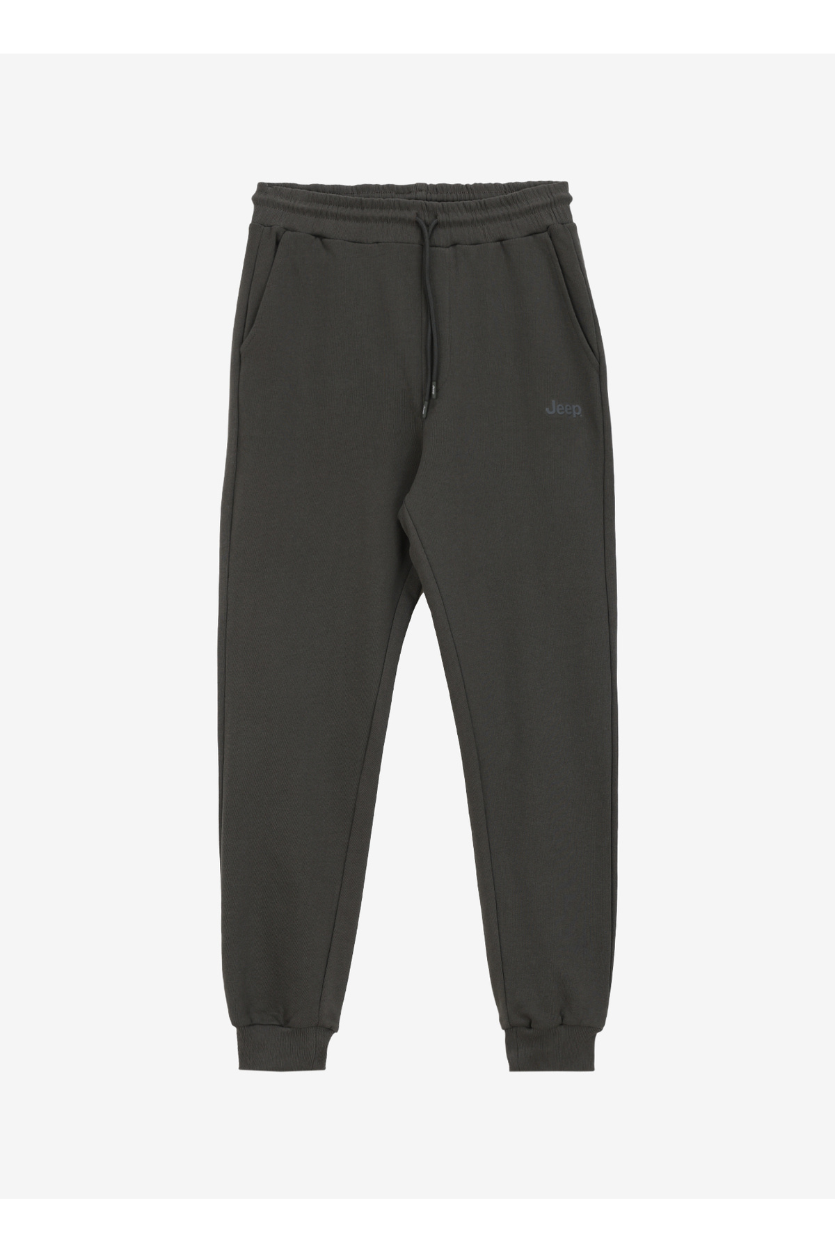 جیپ شلوار ورزشی مردانه استاندارد خاکی کمر کشی مدل J4WM-EA7219