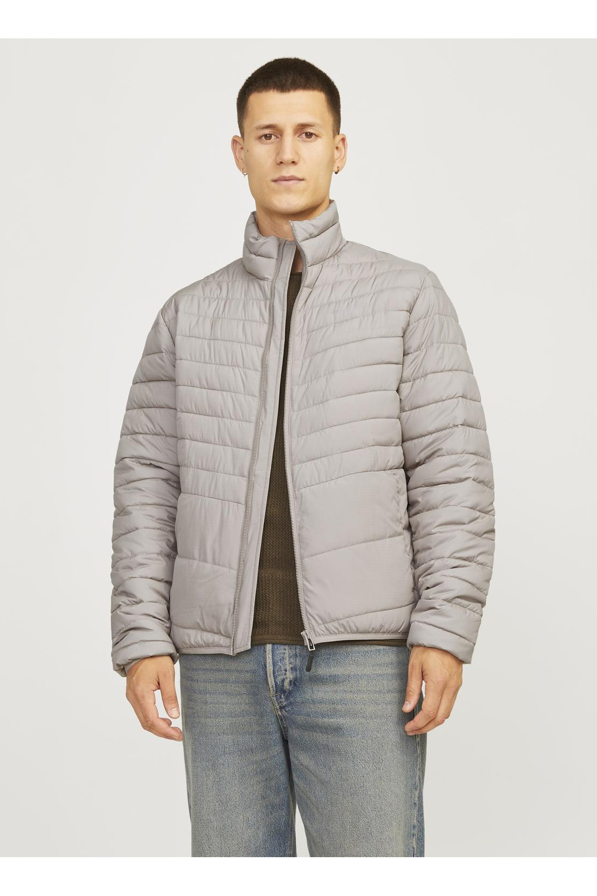 پالتو مردانه بژ 12256985_JJESTATE PACKABLE PUFFER C جک اند جونز کاپشن Jack & Jones