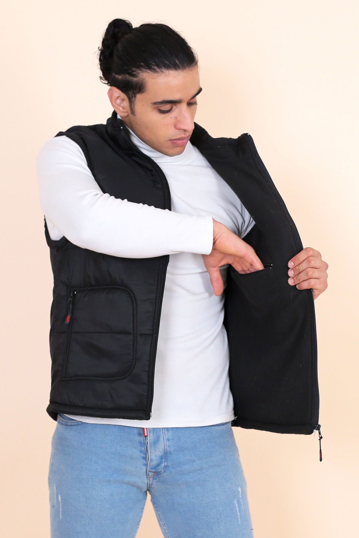 Reform  Erkek Çok Cepli Içi Polarlı Regular Kalıp Şişme Yelek - Görsel 3