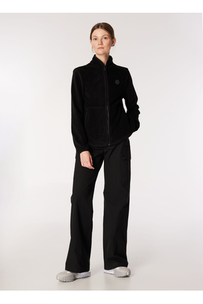 Jeep Yüksek Bel Relaxed Siyah Kadın Kargo Pantolon J4WL-PNT7087