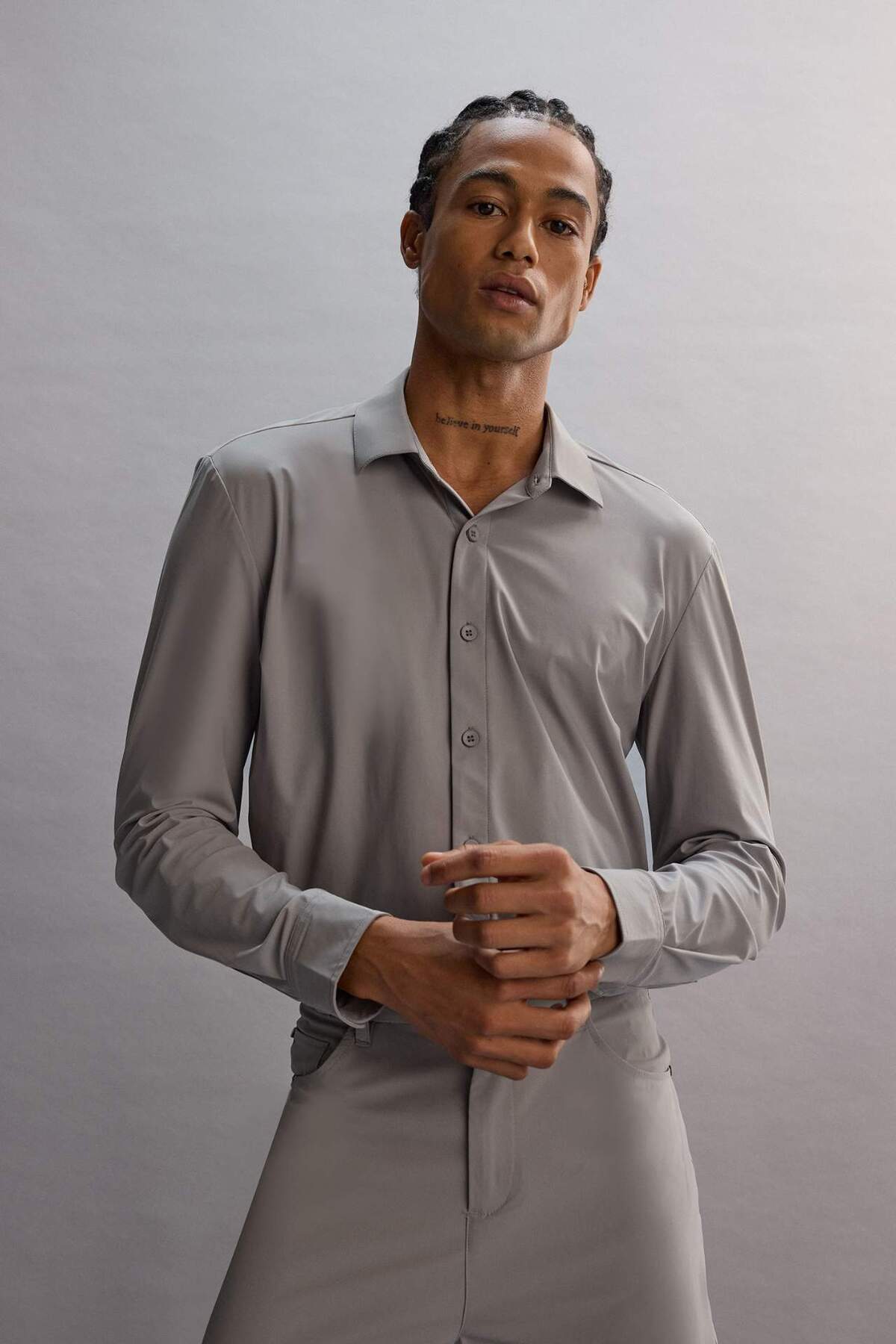 دفاکتو پیراهن آستین بلند DeFactoFit Slim Fit Slim Fit E9356AX25AU