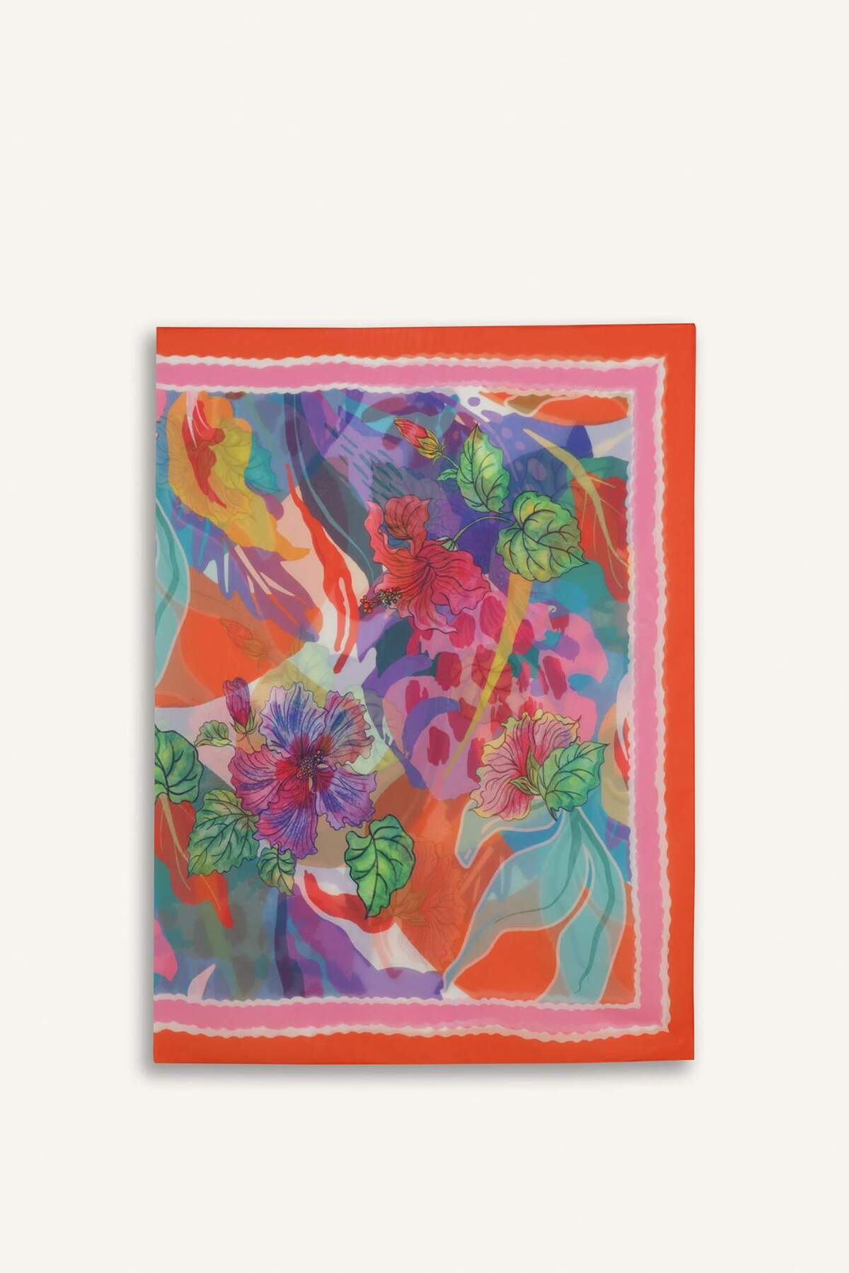 DeFacto Regular Fit Tropikal Desenli Şifon Pareo-Fall in Love E8219AX25HS