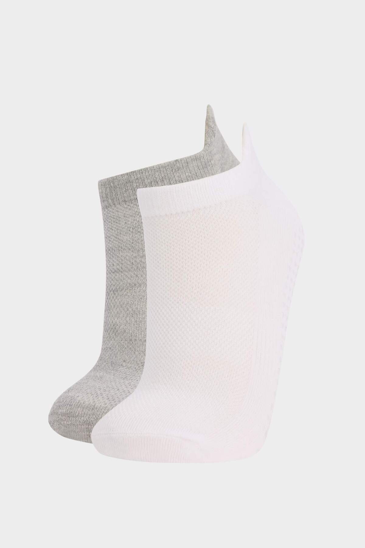 DeFacto Kadın Kaydırmaz Taban 2'li Pamuklu Pilates Çorabı E2080AXNS