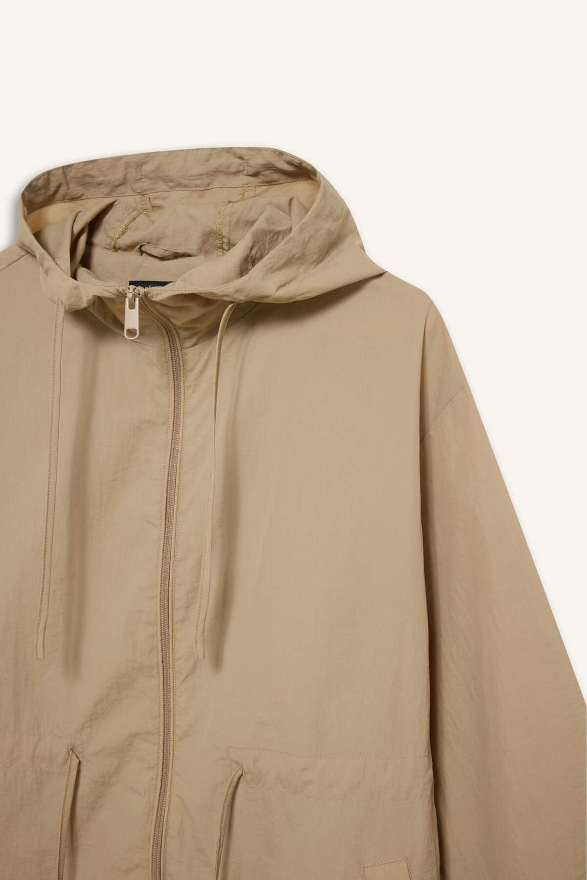 Defacto  Su Geçirmez Regular Fit Kapüşonlu Hafif Uzun Yağmurluk E2642AX25SP - Görsel 8