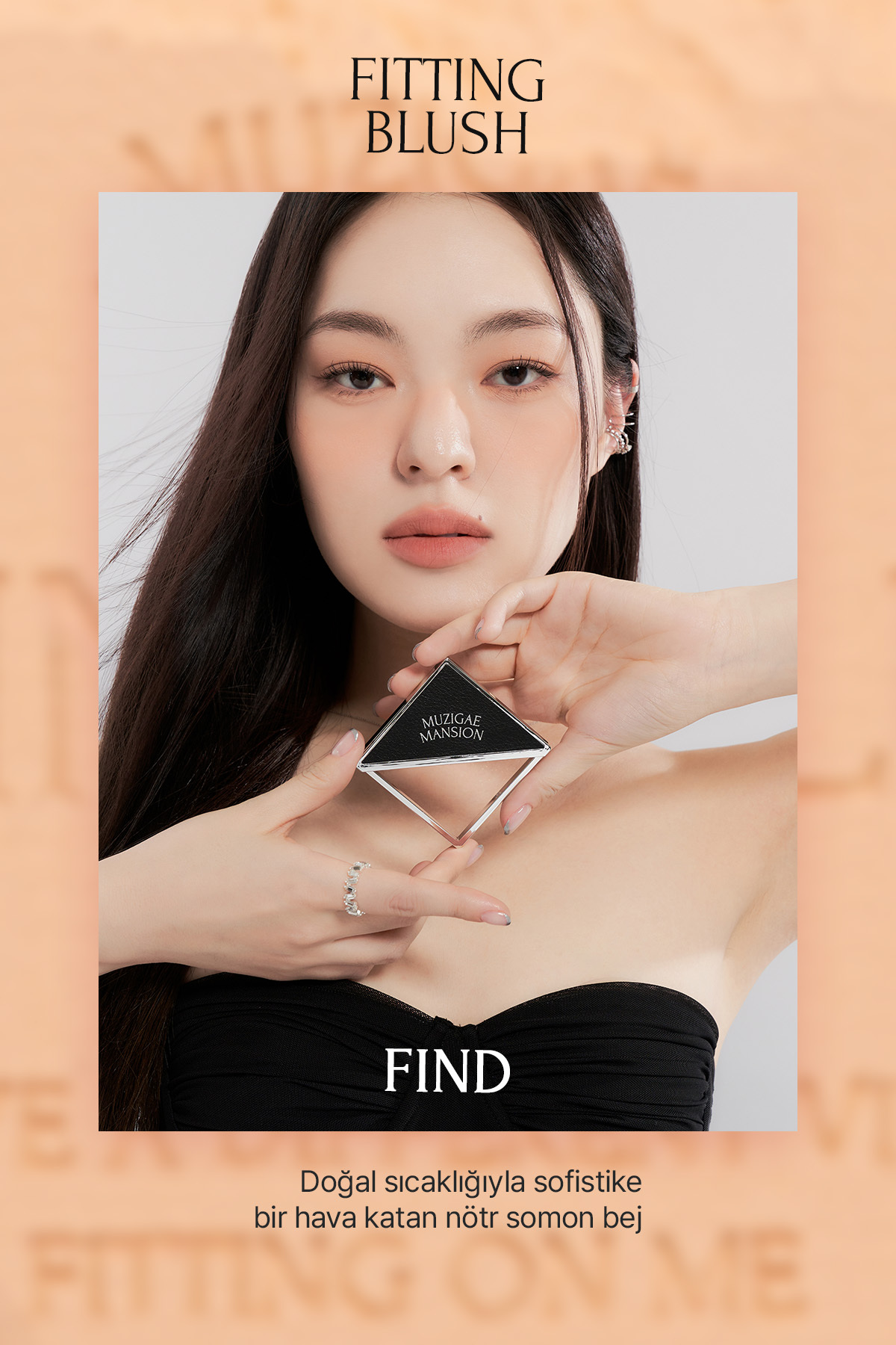 Ciltle Bütünleşen ve Pürüzsüzleştiren, Yumuşak Dokulu Allık MUZIGAE MANSION Fitting Blush (05 Find) — نارنجی 111619 — تصویر 3 از 9