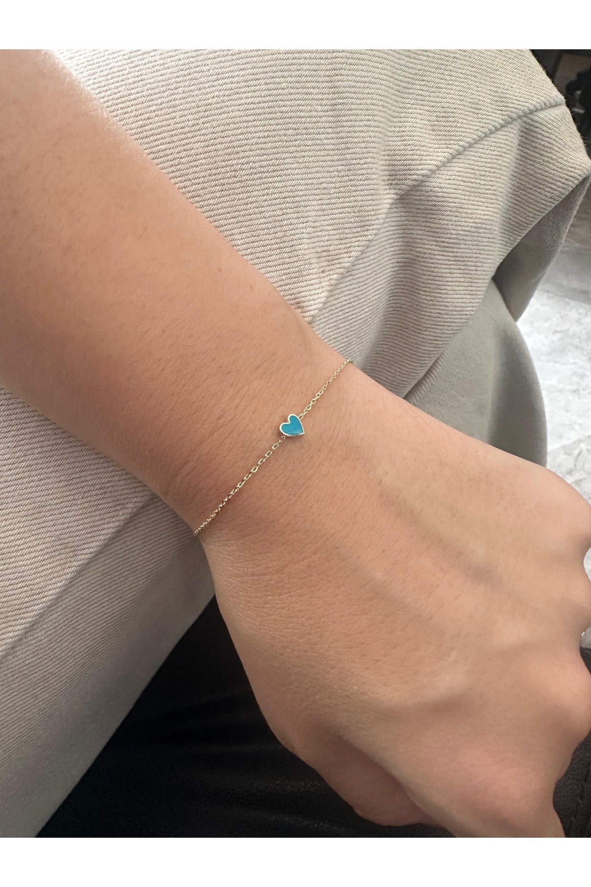 Ersöz Kuyumculuk 14 Ayar Altın Mini Kalp Bileklik