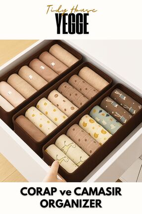 YEGGE 2 ADET Çekmece ve Dolap içi Düzenleyici, Raf Düzenleyici, Katlanabilir ...