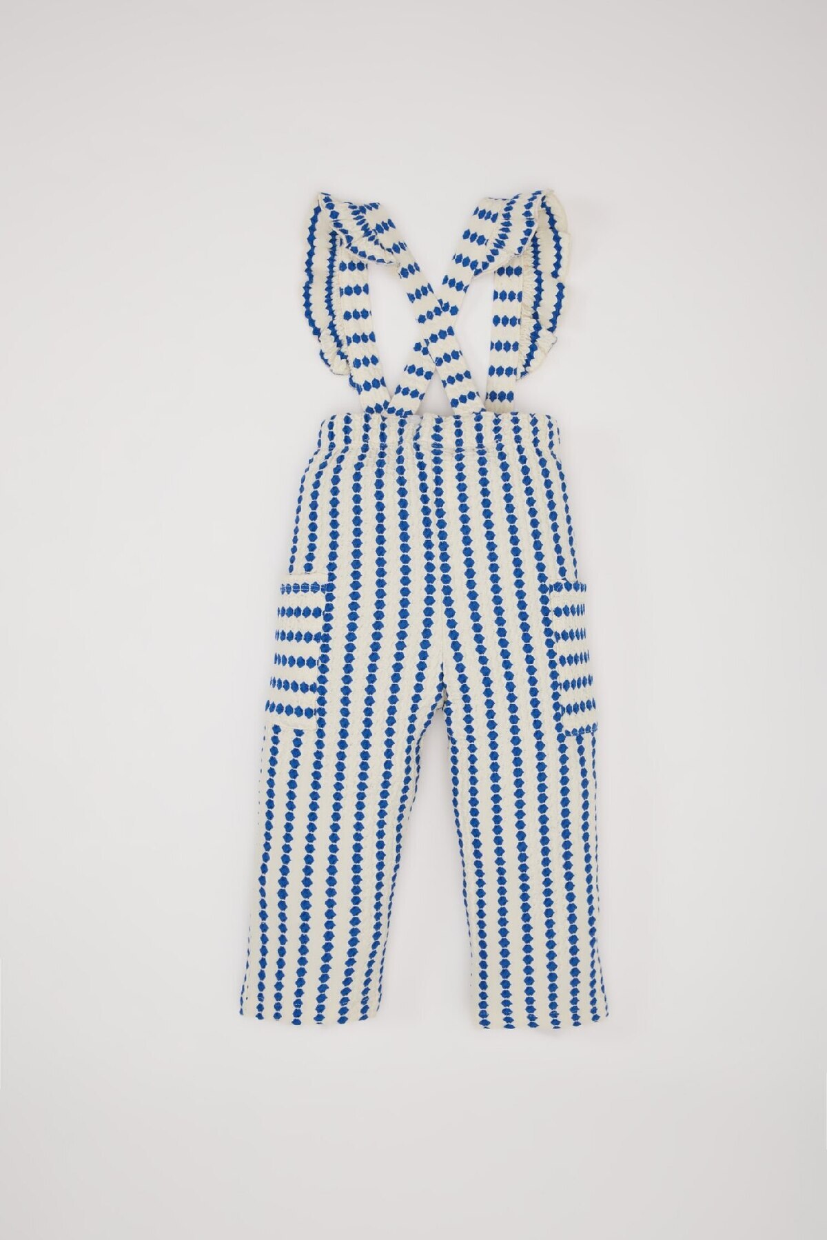 Defacto Kız Bebek Desenli Cepli Askılı Pantolon D9446A525SP fotoğrafı 4 (önizleme)
