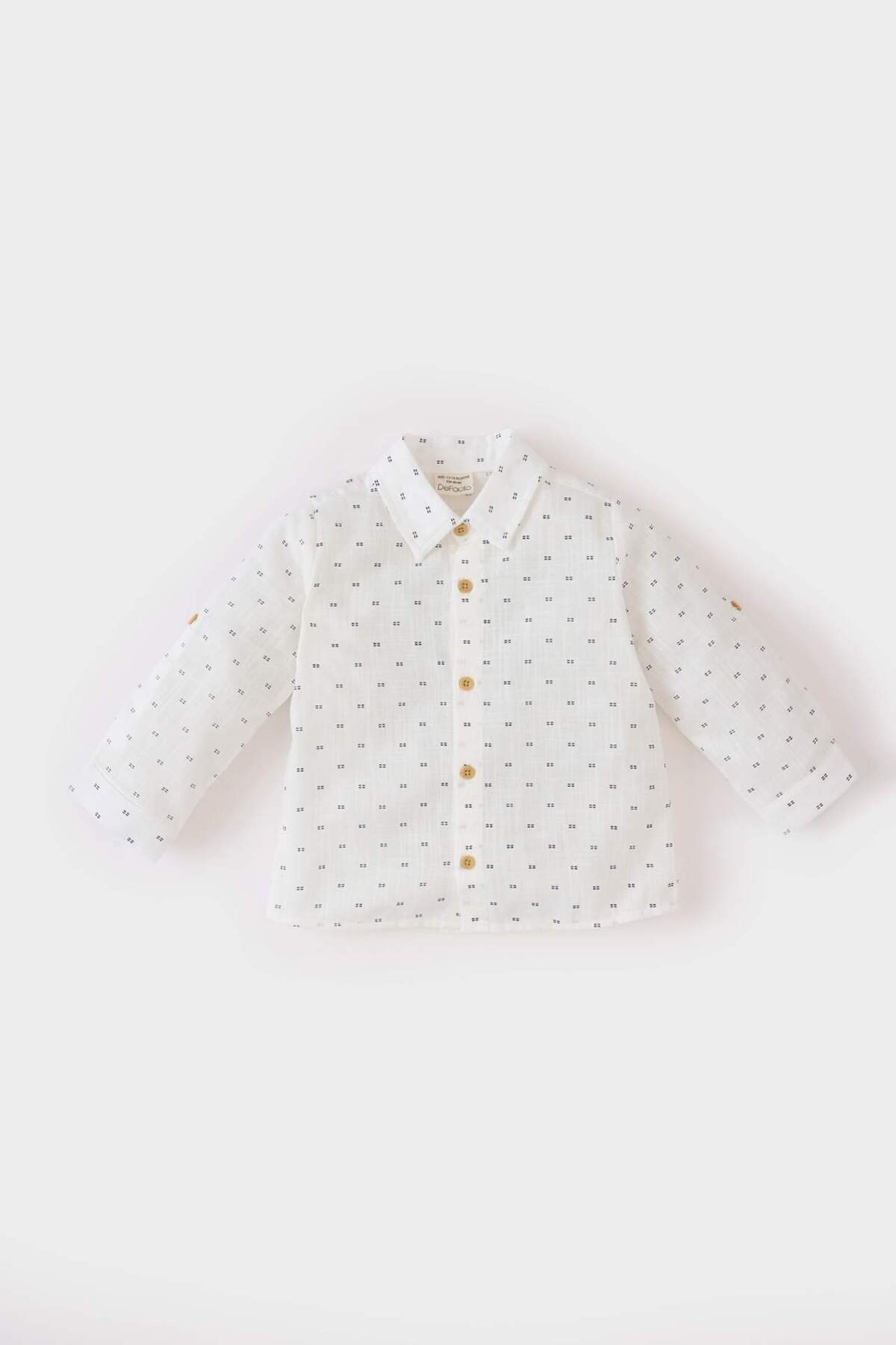 Defacto Erkek Bebek 3'lü Takım Desenli Uzun Kollu Gömlek Pantolon Pantolon Askısı D9367A525SP fotoğrafı 2 (önizleme)