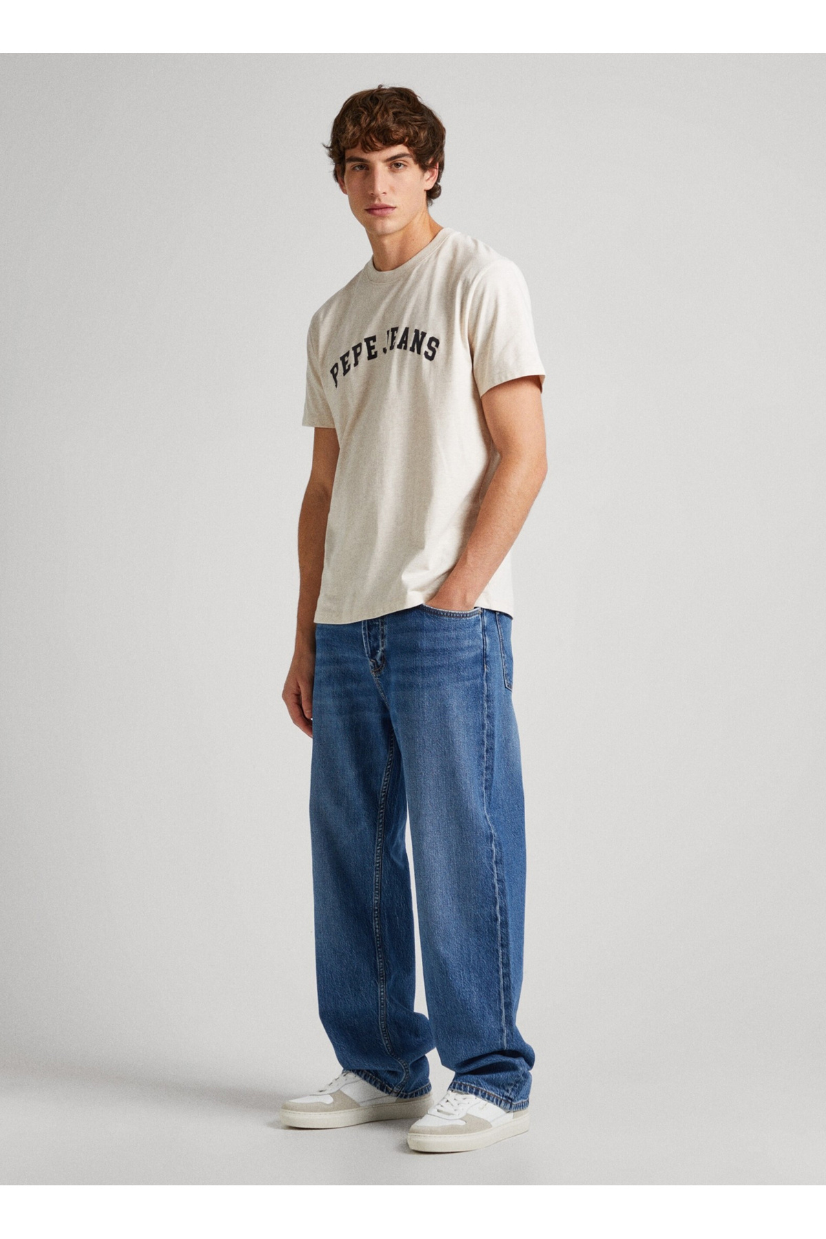 پپه جینز تی شرت مردانه طرح سنگی یقه گرد PM509224 837 CHENDLER