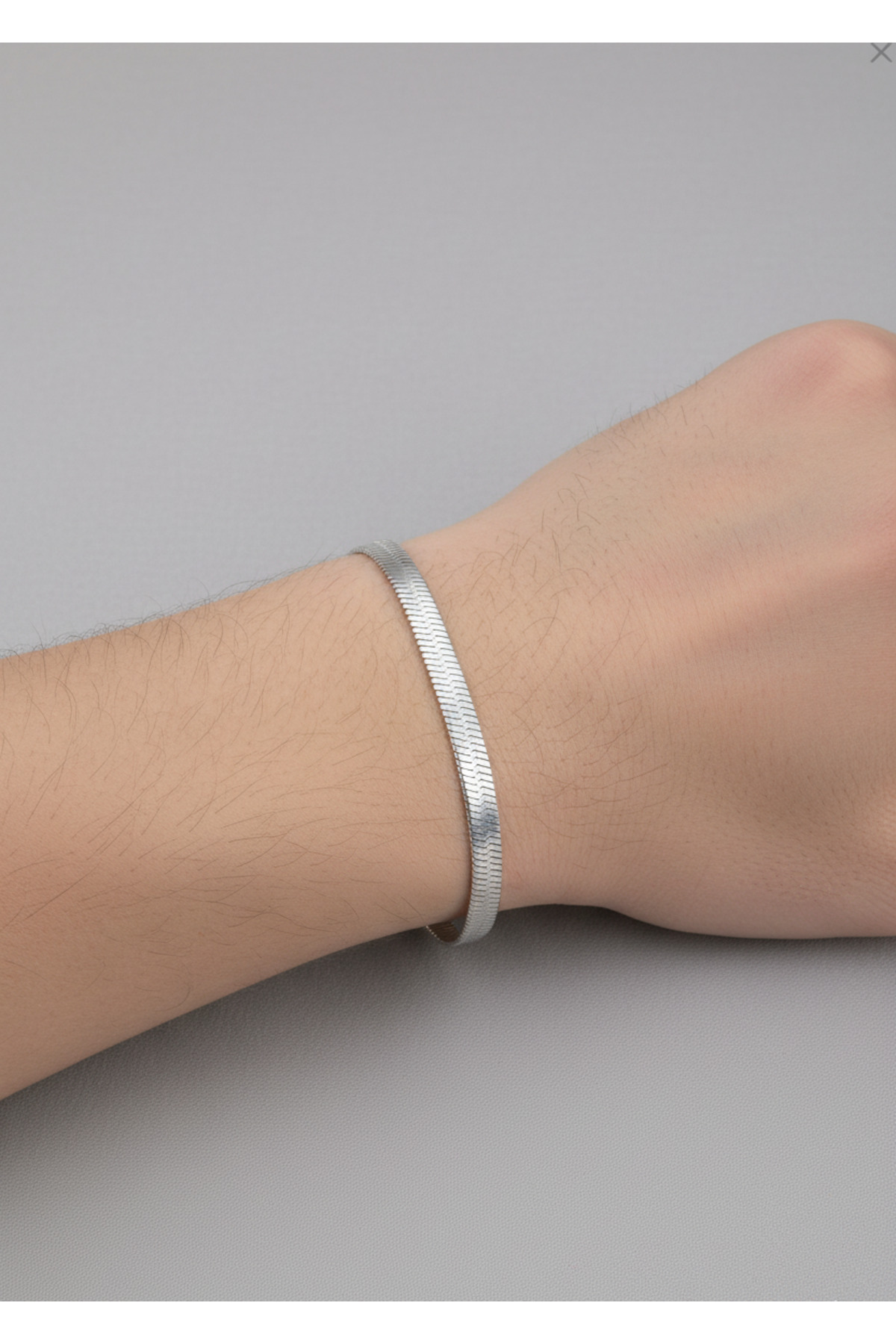 Çelik İtalyan Bileklik Gümüş