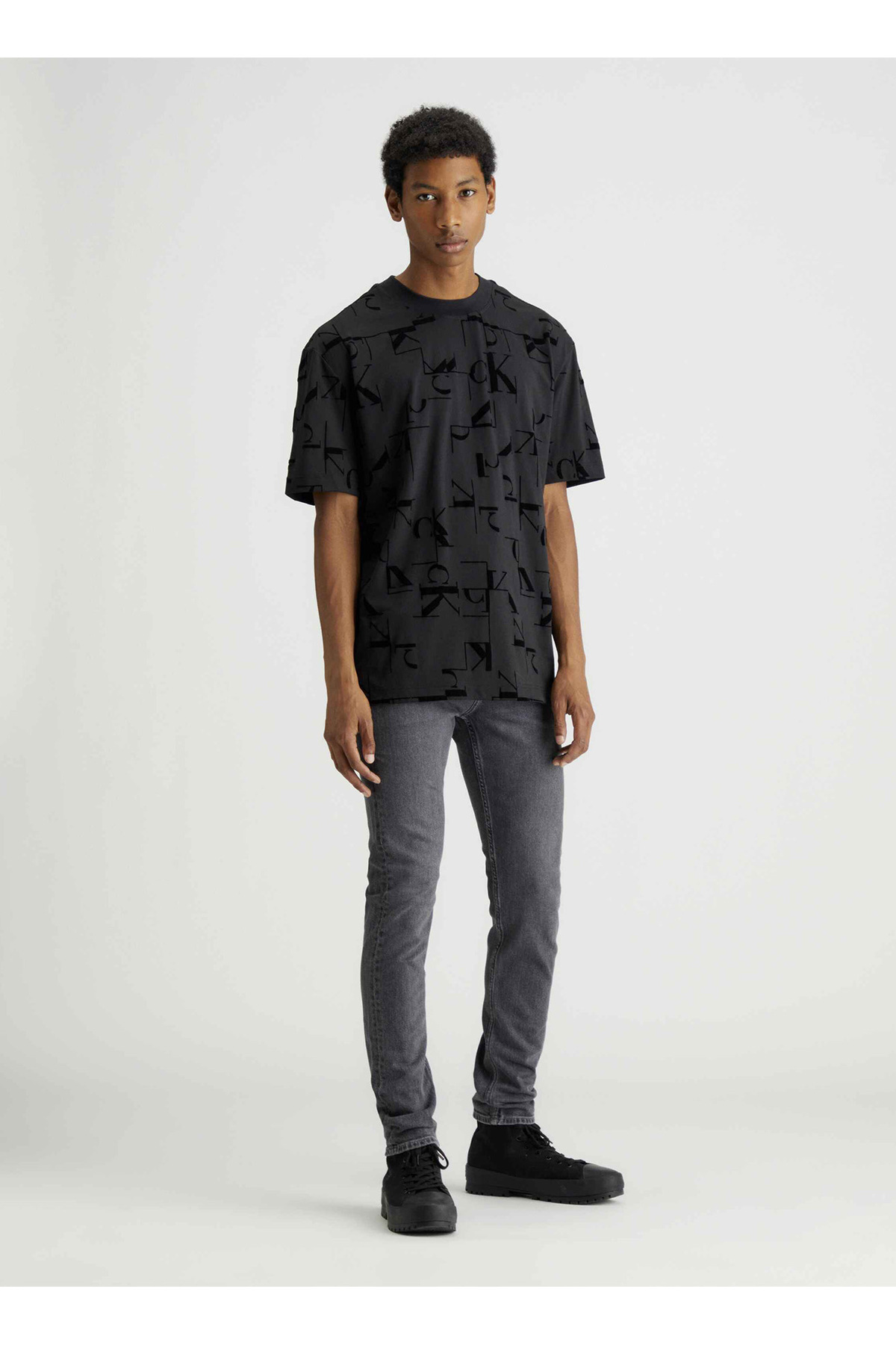 کلوین کلاین شلوار جین مردانه نخی کشی مدل Skinny Fit J30J3257411BZ J30J325741 1BZ