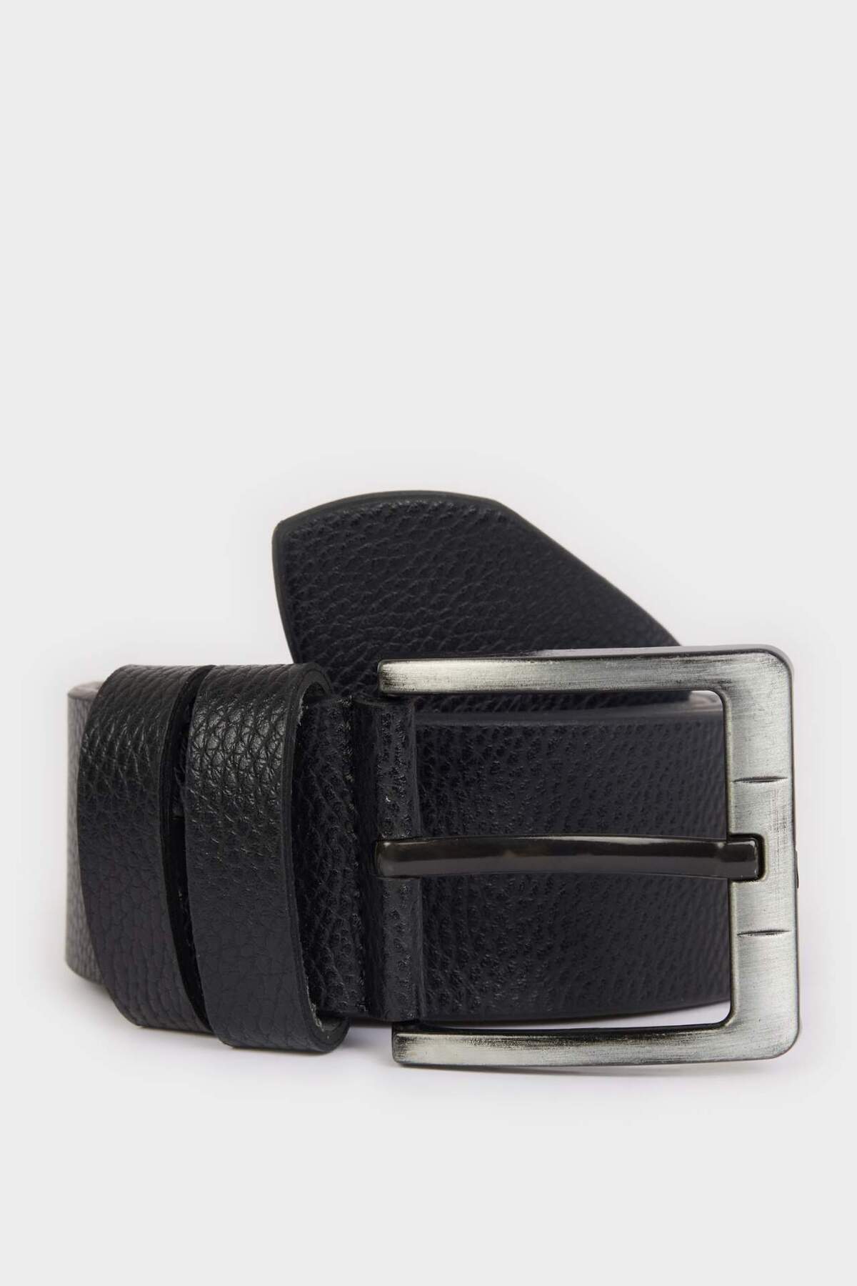 دفاکتو کمربند جین چرم مصنوعی سگک مستطیلی مردانه E3551AXNS