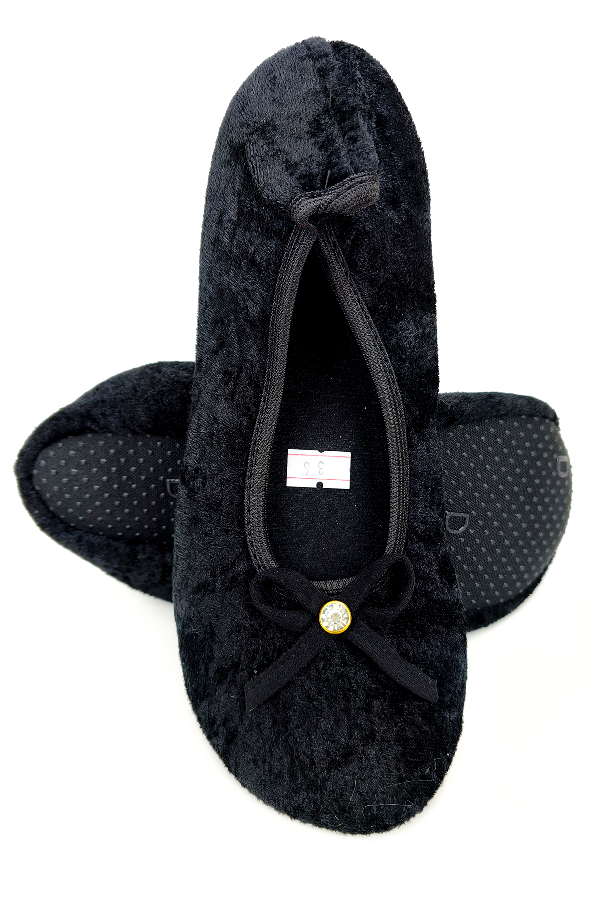 CEYDA SHOES Süslü Kadife Ev,hac, Umre Babeti, Hediye, Günlük Çeyiz,tüylü Babet, Panduf, Patik, Gösteri Pisi Pisi görsel 6