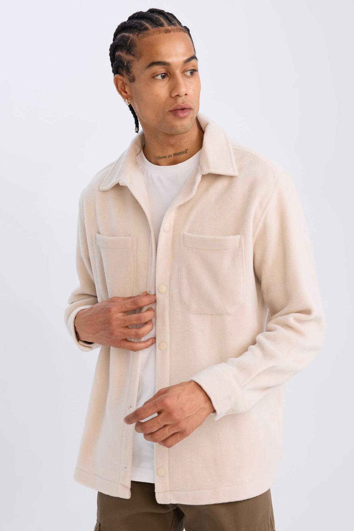 دفاکتو پیراهن آستین بلند Relax Fit Fleece A4782AX24WN