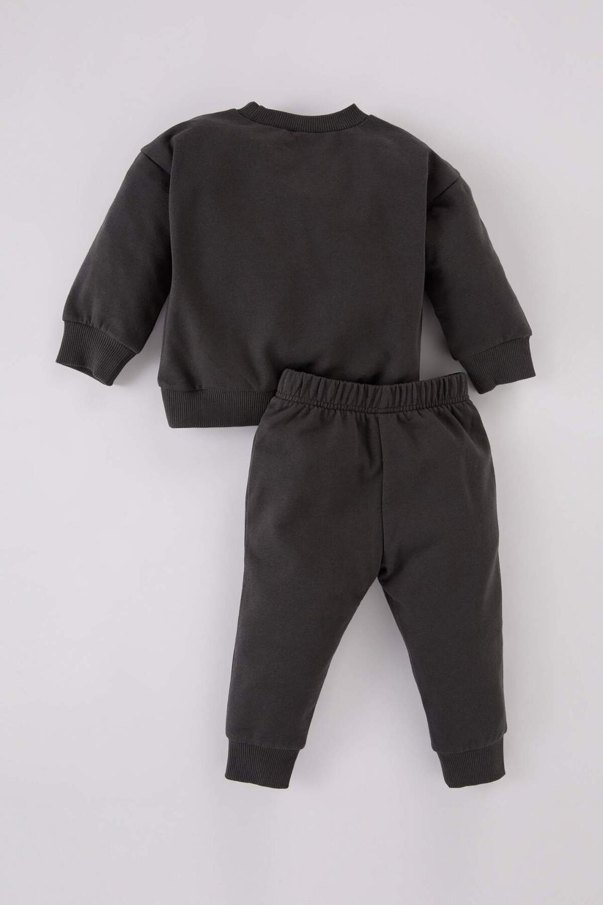 Defacto Erkek Bebek 2li Takım Bisiklet Yaka Baskılı Sweatshirt Beli Lastikli Eşofman Altı D0724A524WN fotoğrafı 5 (önizleme)