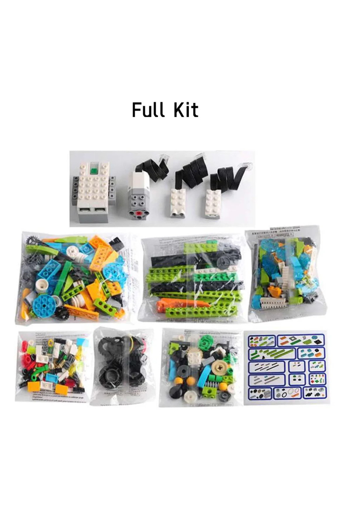 کیت کامل ۲۸۰ تکه شامل موتور مرکزی ربات برنامه‌ریزی DIY، قطعات الکترونیکی و سازگار با بلوک‌های ساختمانی