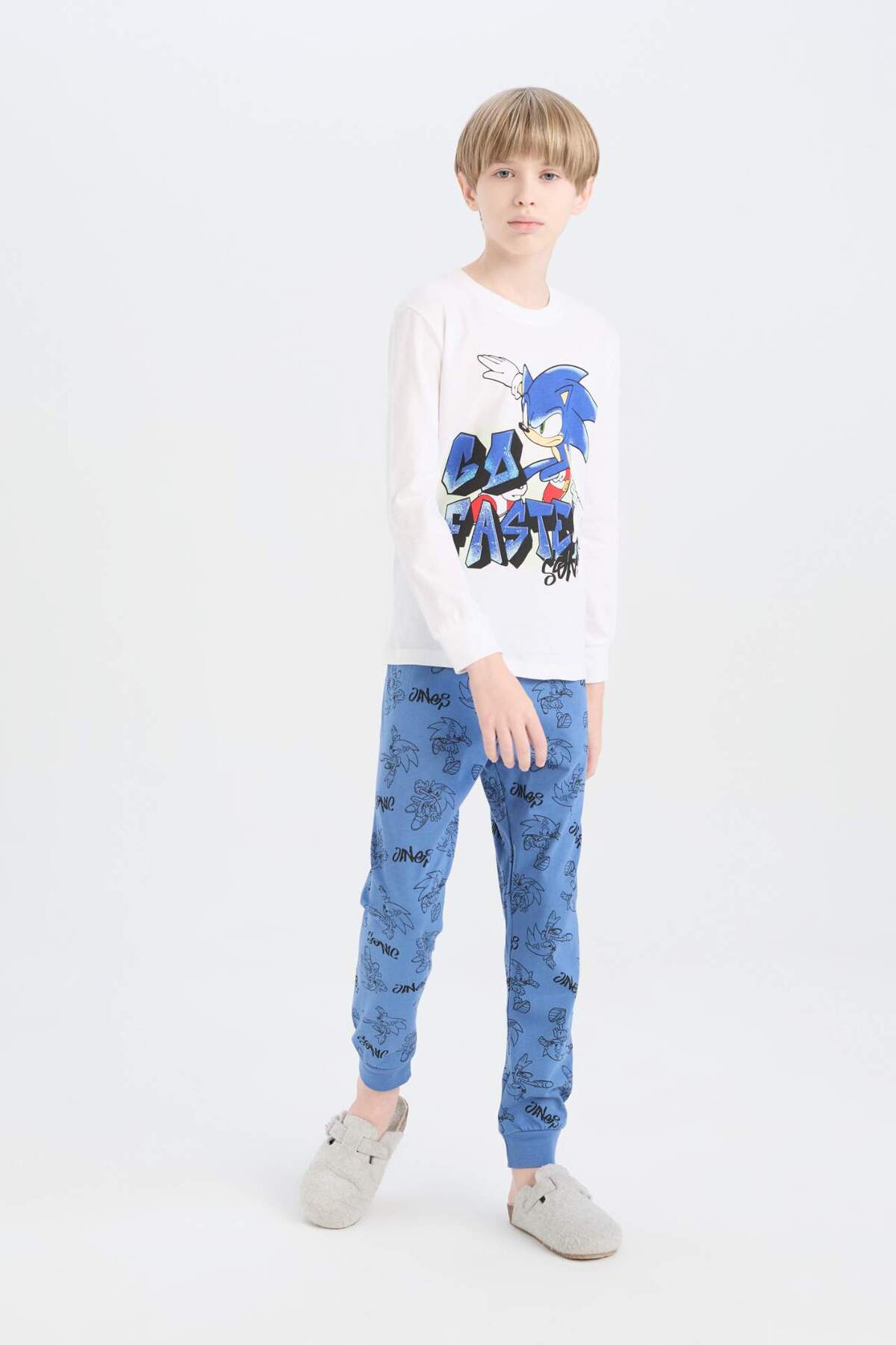 دفاکتو تی‌شرت آستین بلند پسرانه طرح Sonic the Hedgehog مدل Sweatshirt D5513A824WN