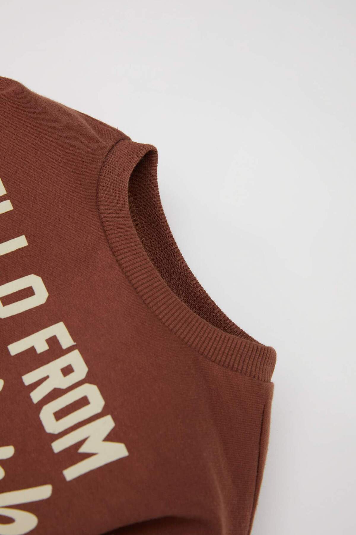 Defacto Erkek Bebek 2li Takım Bisiklet Yaka Baskılı Sweatshirt Beli Lastikli Eşofman Altı D0721A524WN fotoğrafı 3 (önizleme)