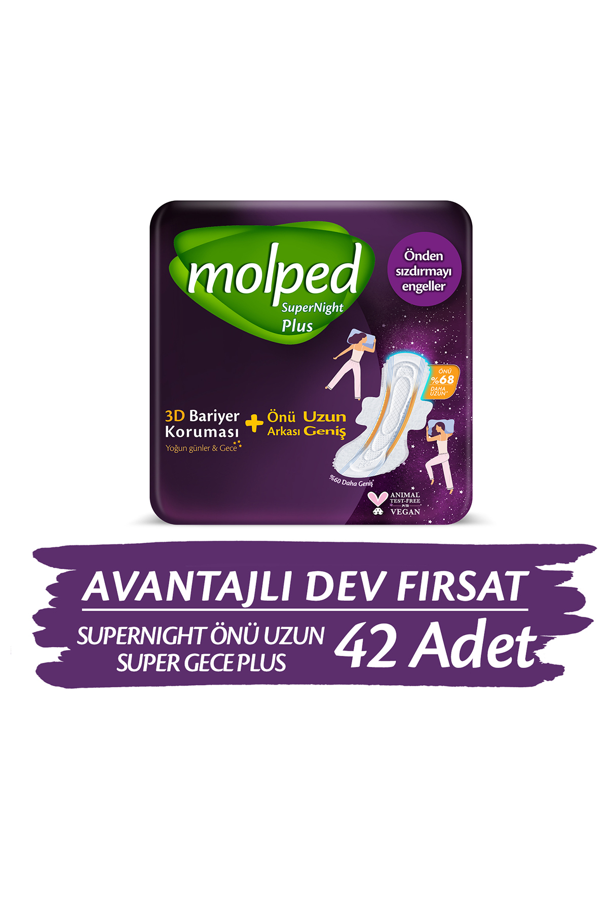 Molped SUPERNIGHT ÖNÜ UZUN SUPER GECE PLUS AVANTAJLI DEV FIRSAT 42 ADET - Fiyatı, Yorumları