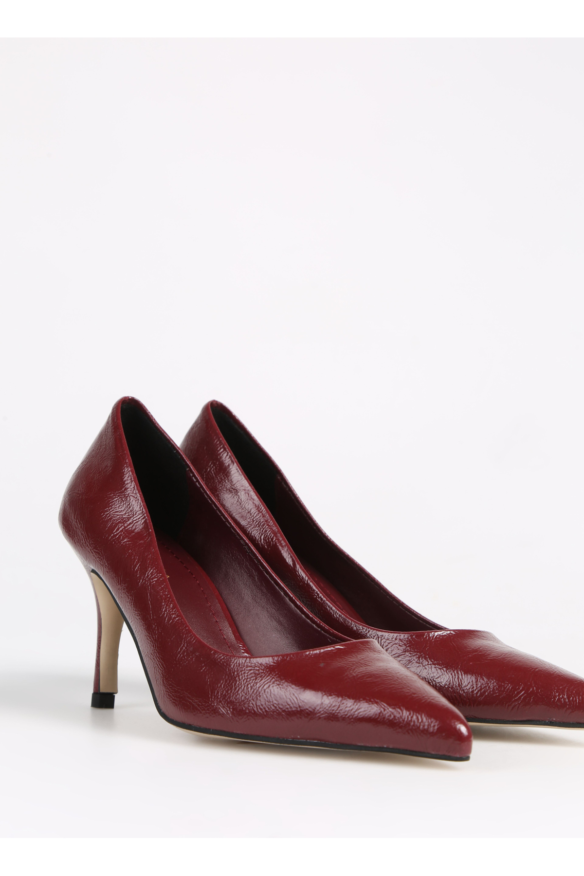 Fabrika  Bordo Kadın Topuklu Ayakkabı PRILLY - Görsel 6