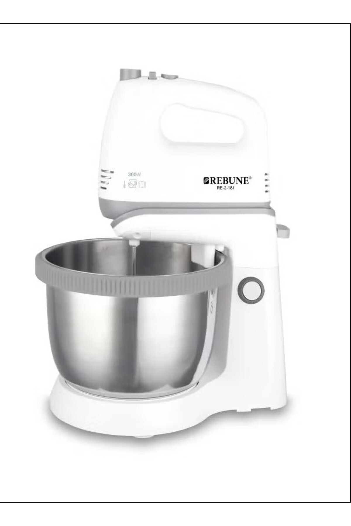 خلاط ومضرب بيض، 5 سرعات، 3.4 لتر، 300 واط RE-2-181 أبيض