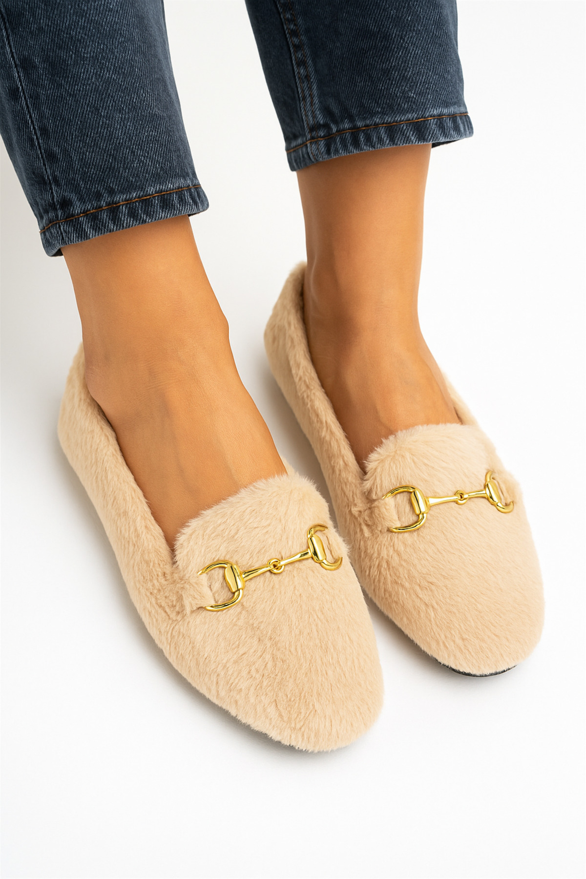 StWenn Ultra Yumuşak Peluş Kadın Ev Babeti Ses Yapmaz Hafif Taban Panduf