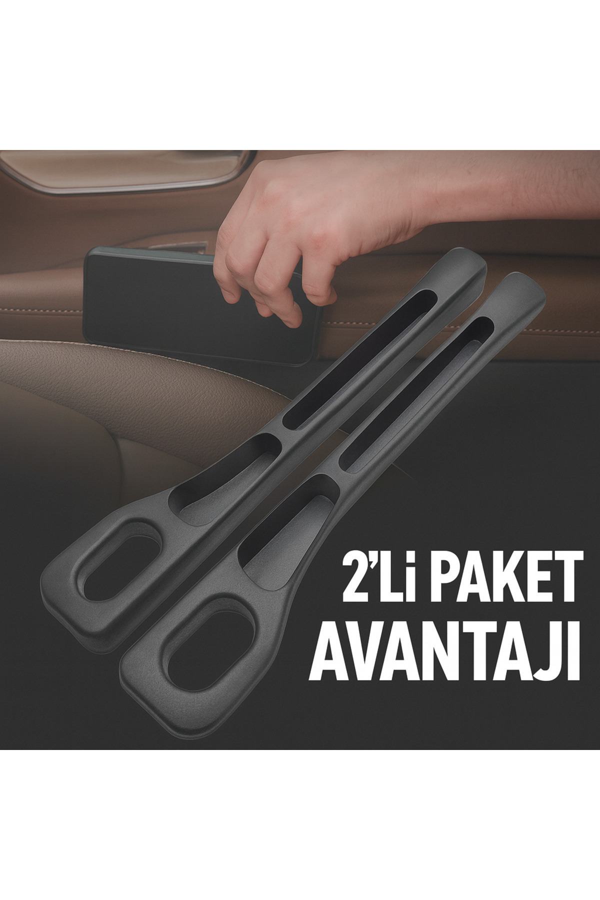qasul Araba Koltuğu Boşluk Doldurucu - Arabalar, SUV'ler ve Kamyonetler için 2'li Evrensel Düzenleyici