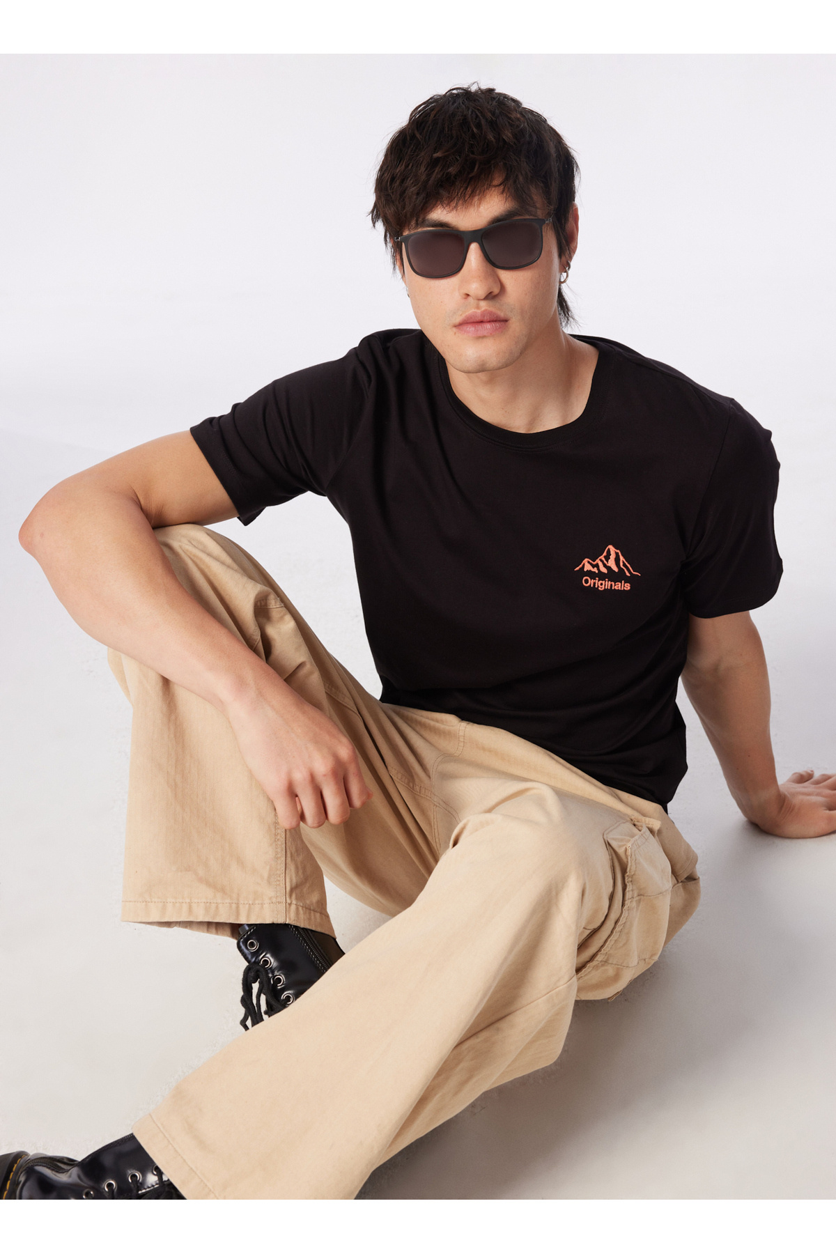 جک اند جونز تی شرت مردانه یقه مشکی JORPORTE TEE SS CREW NECK EXC